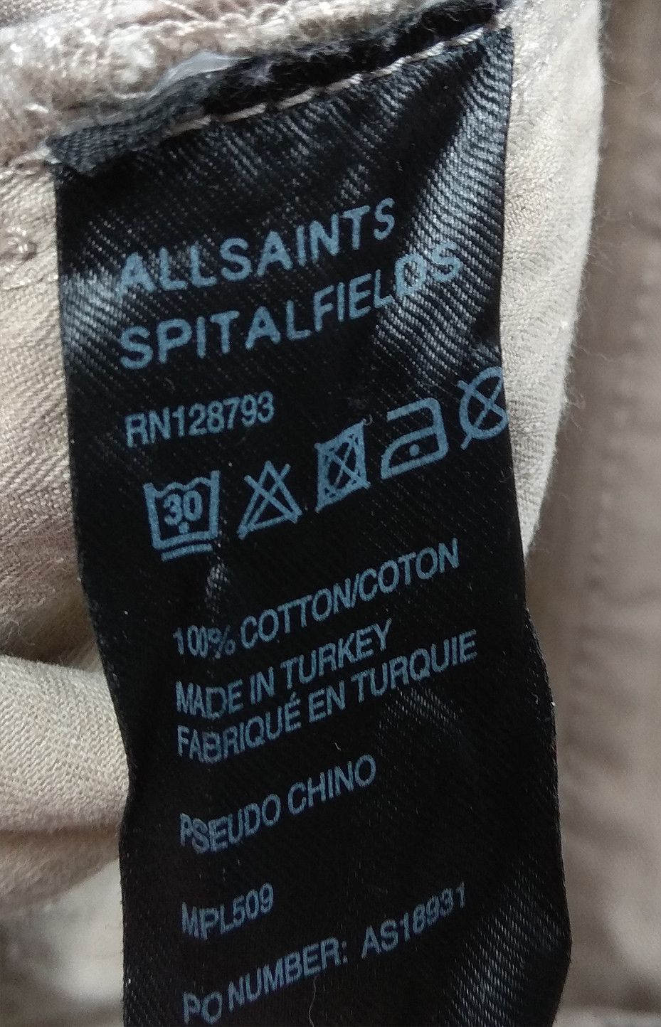 Allsaints All Saints pseudo chino pants trousers Size US 32 / EU 48 - 8 Thumbnail
