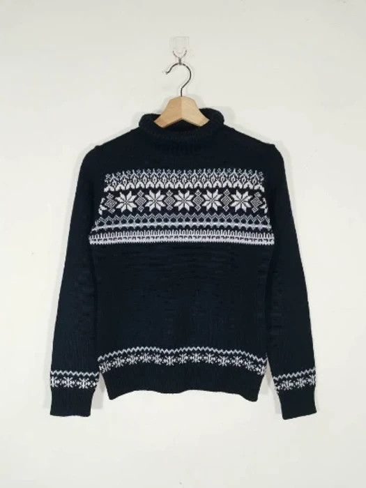 Lyle & Scott Lyle & Scott Collection Turtleneck Blue Sweater Jumper Size US S / EU 44-46 / 1 - 1 Thumbnail