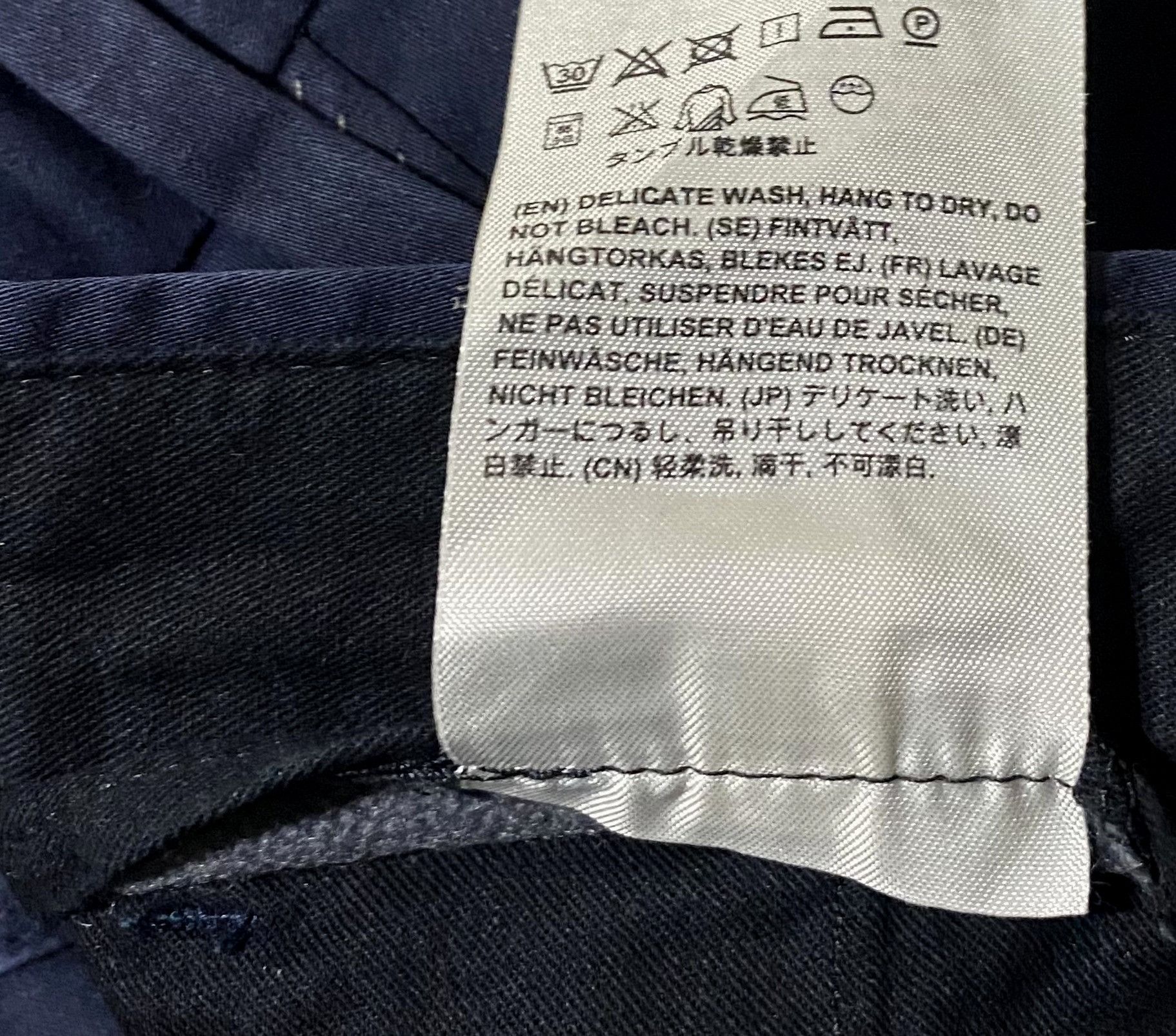 Acne Studios Acne Studios Max Satin SS14 Dyed Navy Chino Pants Trousers Size US 30 / EU 46 - 13 Thumbnail