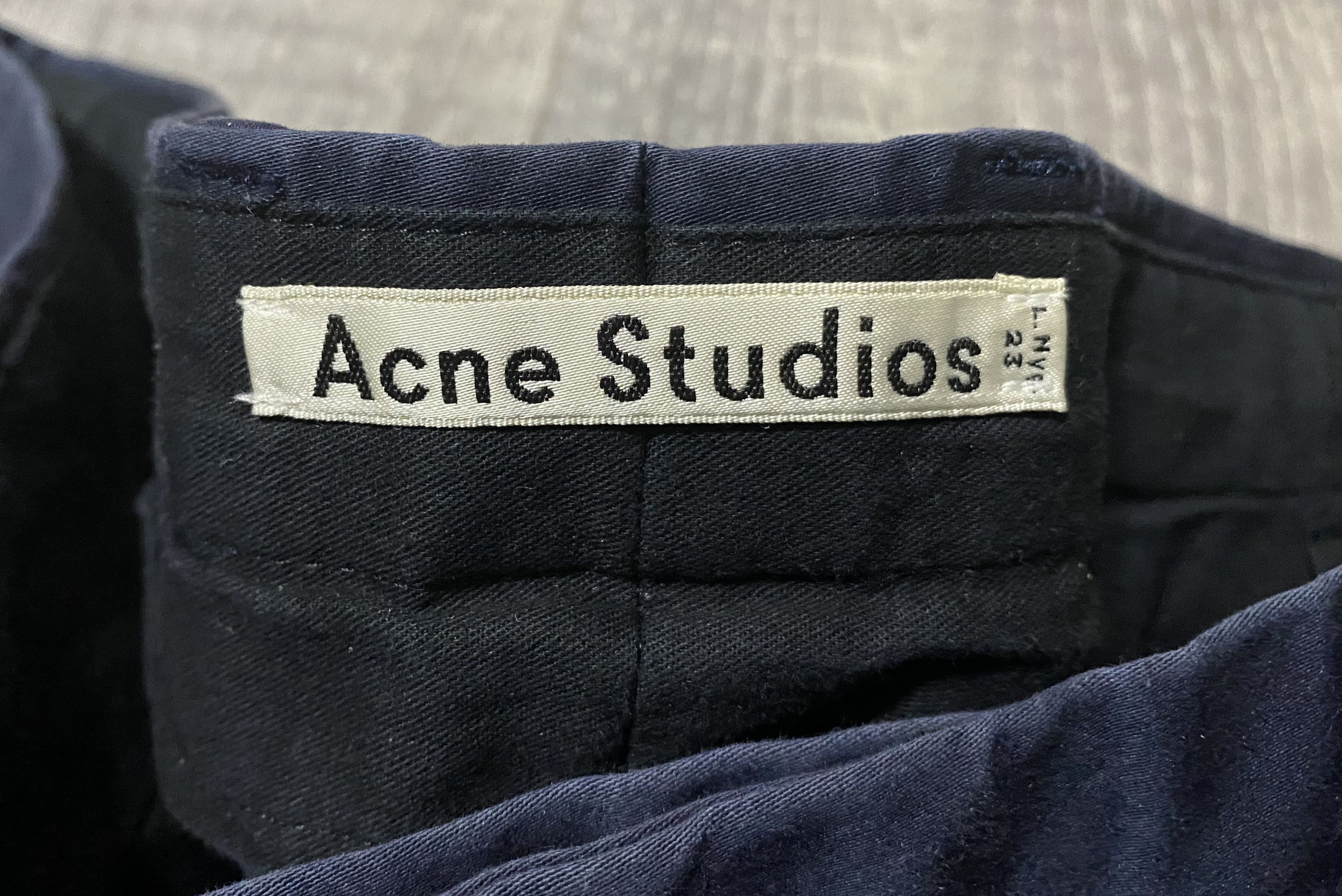 Acne Studios Acne Studios Max Satin SS14 Dyed Navy Chino Pants Trousers Size US 30 / EU 46 - 10 Thumbnail
