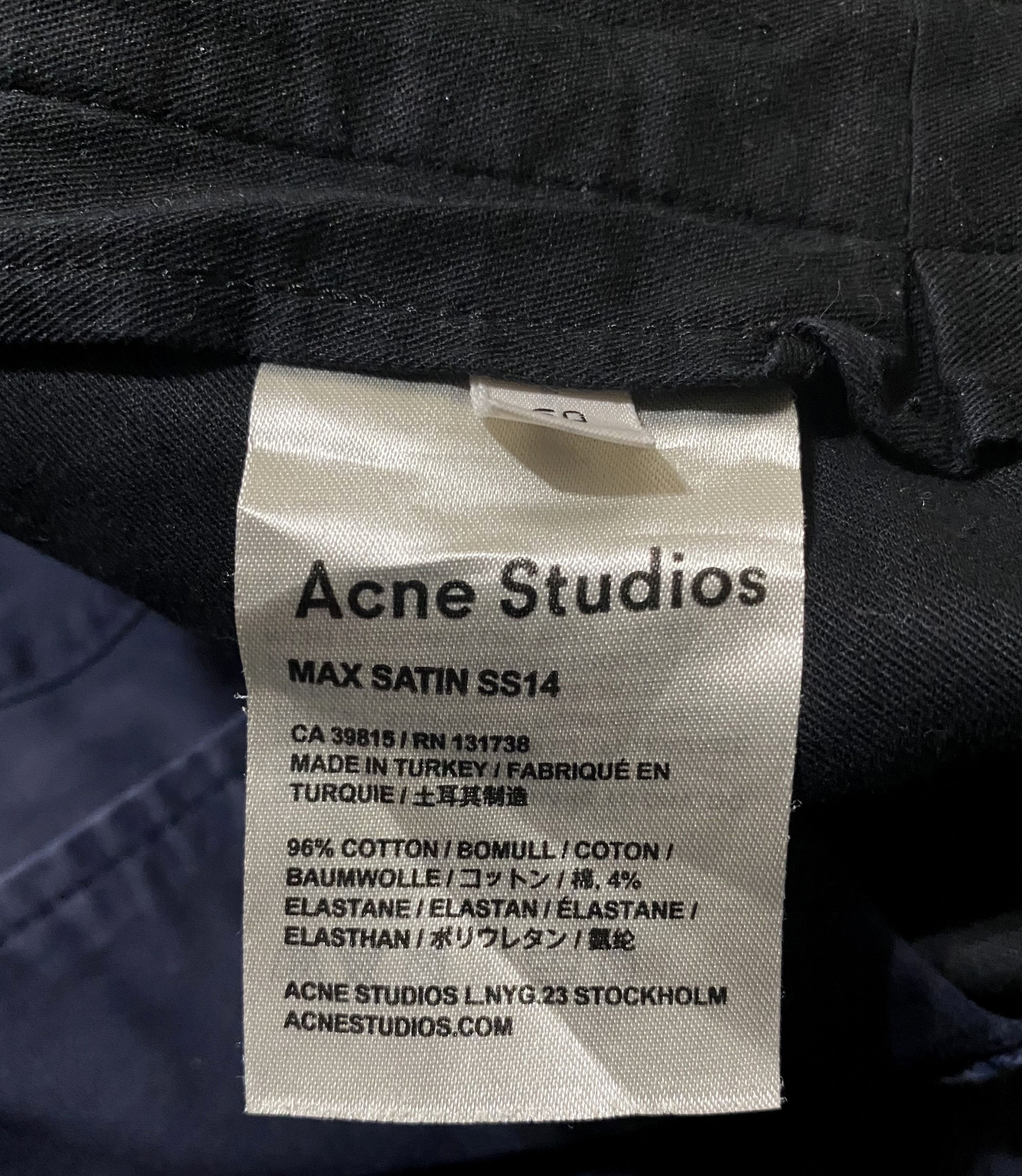 Acne Studios Acne Studios Max Satin SS14 Dyed Navy Chino Pants Trousers Size US 30 / EU 46 - 12 Thumbnail