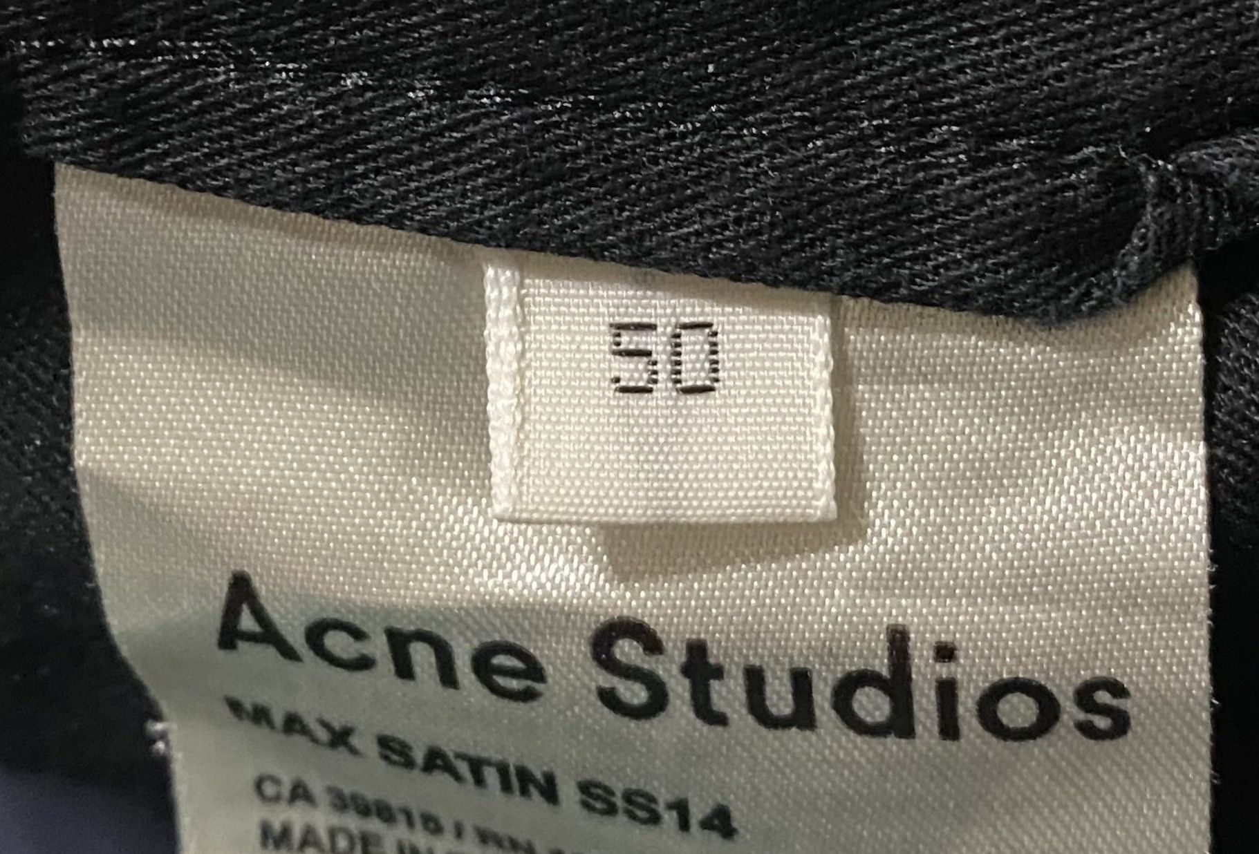 Acne Studios Acne Studios Max Satin SS14 Dyed Navy Chino Pants Trousers Size US 30 / EU 46 - 11 Thumbnail