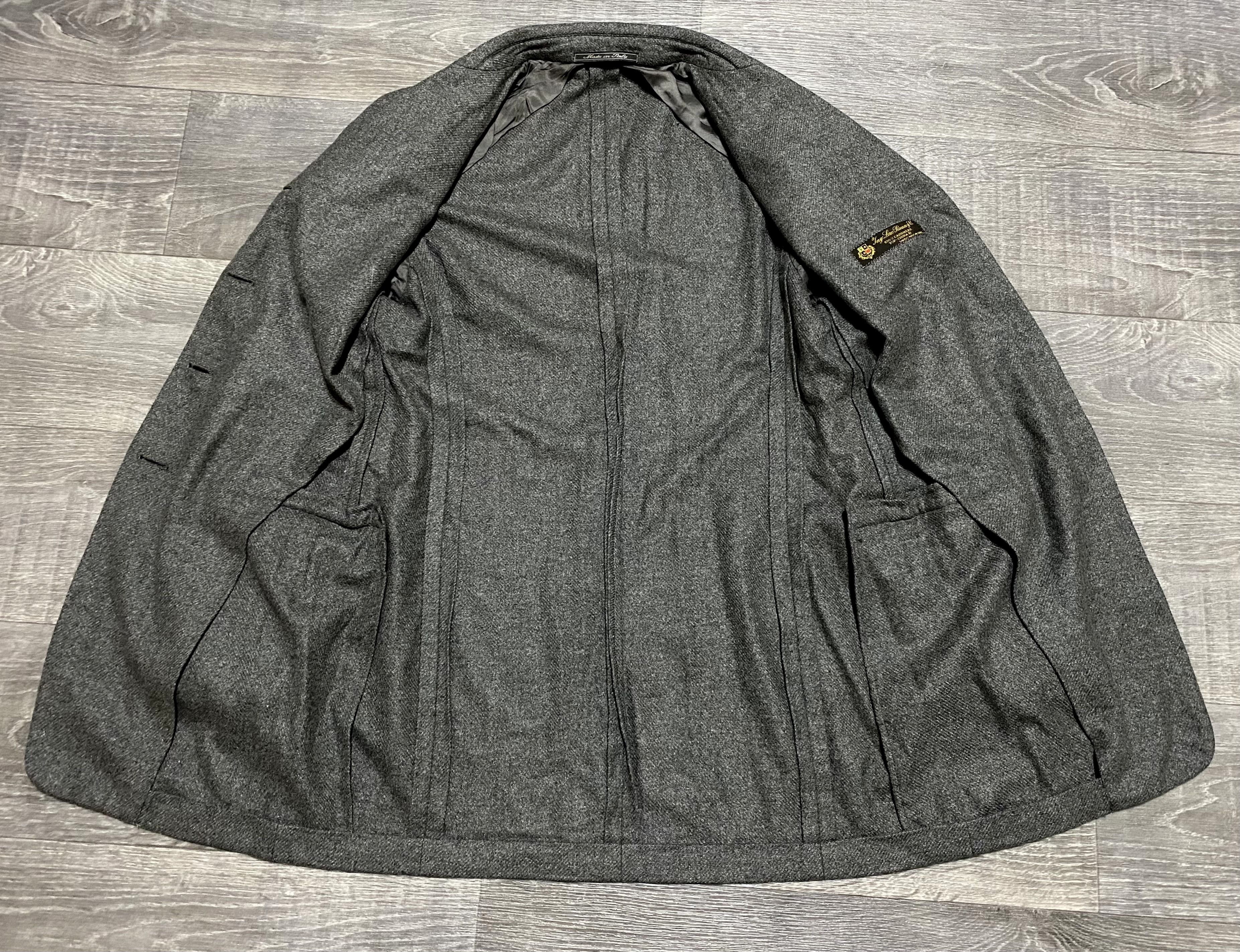 Loro Piana Unisex Loro Piana fabric Grey 100% Cashmere Blazer Jacket Size 44S - 4 Thumbnail