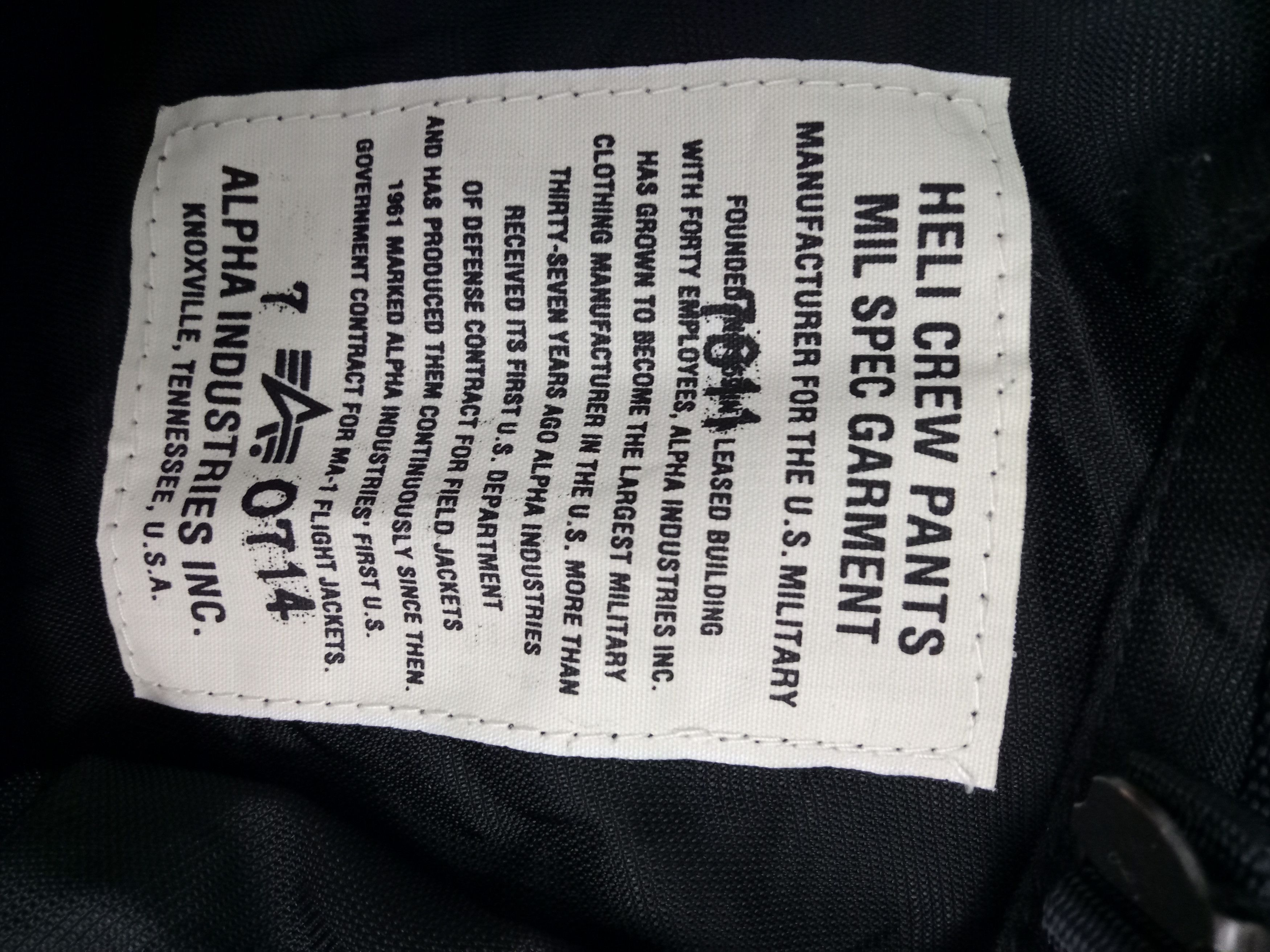 Alpha Industries Alpha Industries Cargo Pants Size US 30 / EU 46 - 11 Thumbnail