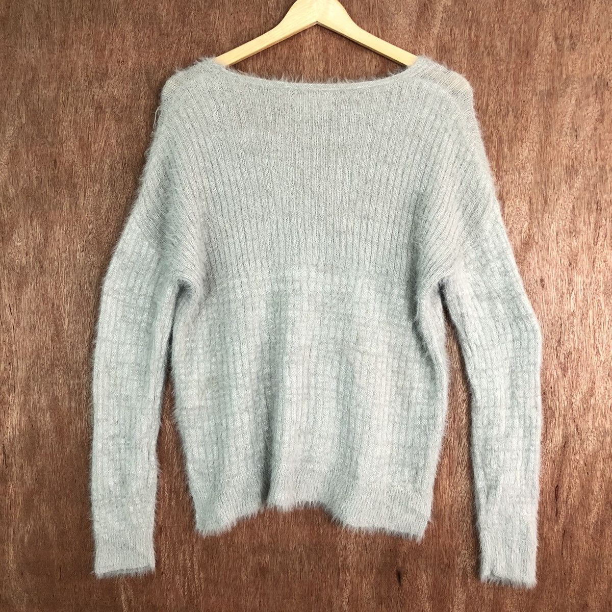 Homespun Knitwear DLL OZOC Grey mohair fur shaggy japan knitwear #c369 Size M / US 6-8 / IT 42-44 - 9 Thumbnail