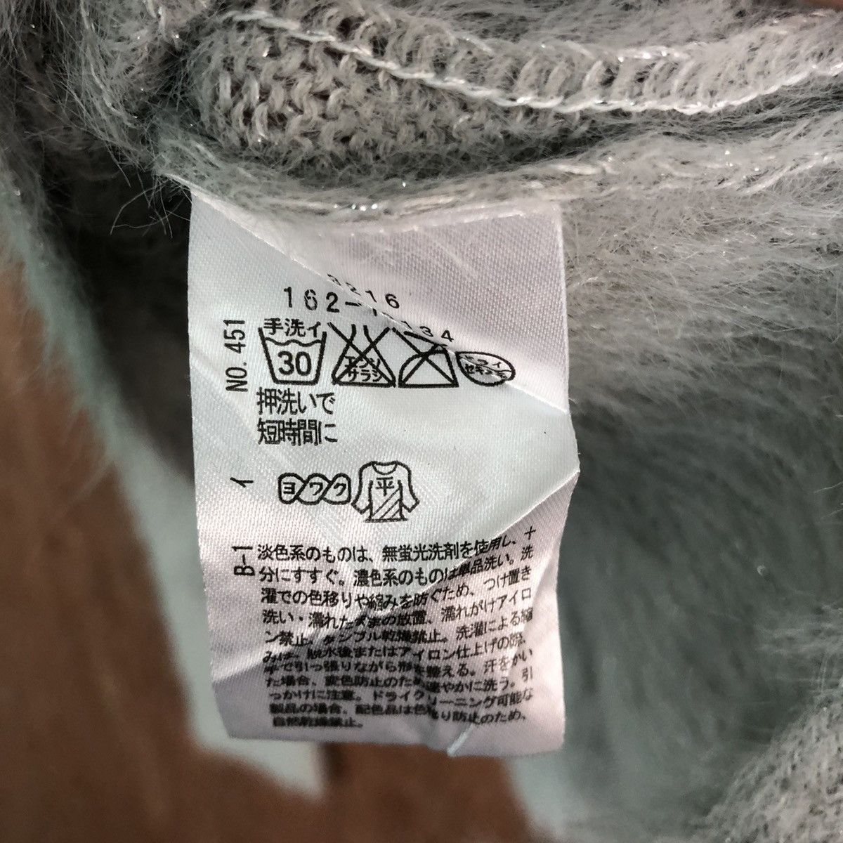 Homespun Knitwear DLL OZOC Grey mohair fur shaggy japan knitwear #c369 Size M / US 6-8 / IT 42-44 - 10 Thumbnail