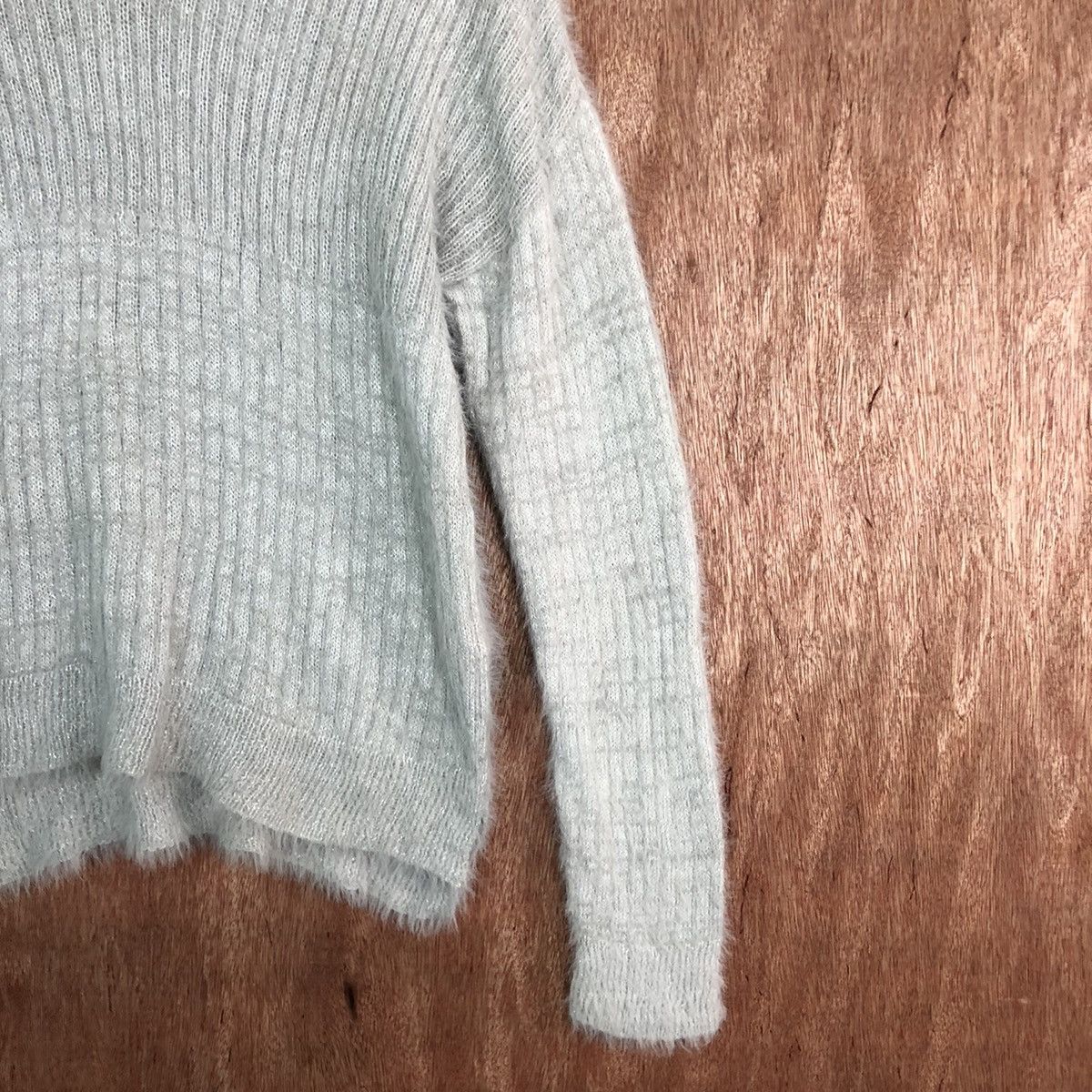 Homespun Knitwear DLL OZOC Grey mohair fur shaggy japan knitwear #c369 Size M / US 6-8 / IT 42-44 - 5 Thumbnail