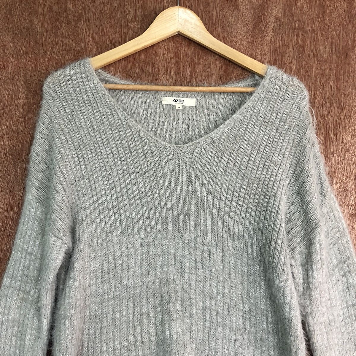 Homespun Knitwear DLL OZOC Grey mohair fur shaggy japan knitwear #c369 Size M / US 6-8 / IT 42-44 - 2 Thumbnail