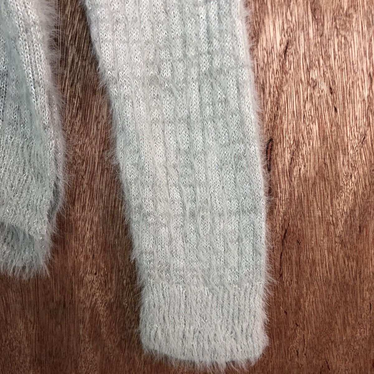 Homespun Knitwear DLL OZOC Grey mohair fur shaggy japan knitwear #c369 Size M / US 6-8 / IT 42-44 - 4 Thumbnail