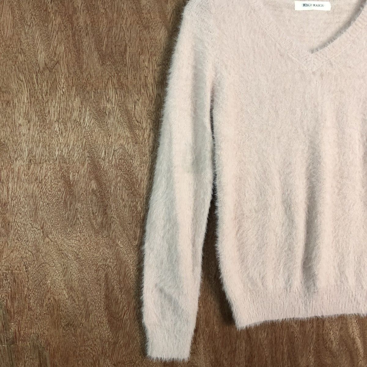 Homespun Knitwear DLL Misch Masch Light Pink Mohair Shag Shaggy knitwear #c366 Size M / US 6-8 / IT 42-44 - 7 Thumbnail