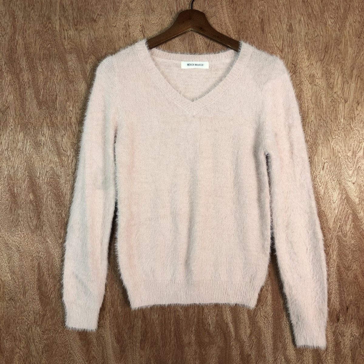 Homespun Knitwear DLL Misch Masch Light Pink Mohair Shag Shaggy knitwear #c366 Size M / US 6-8 / IT 42-44 - 1 Thumbnail