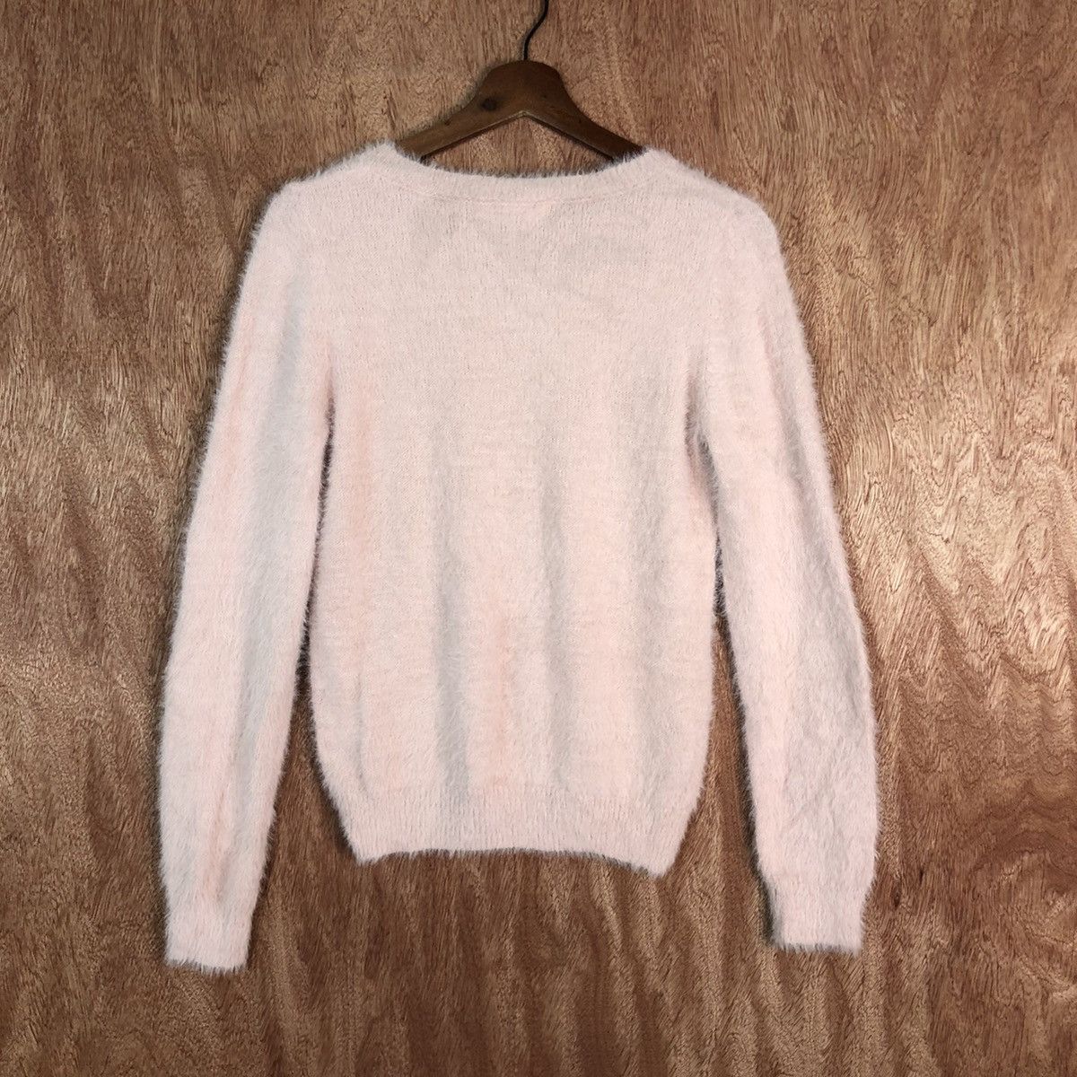 Homespun Knitwear DLL Misch Masch Light Pink Mohair Shag Shaggy knitwear #c366 Size M / US 6-8 / IT 42-44 - 9 Thumbnail