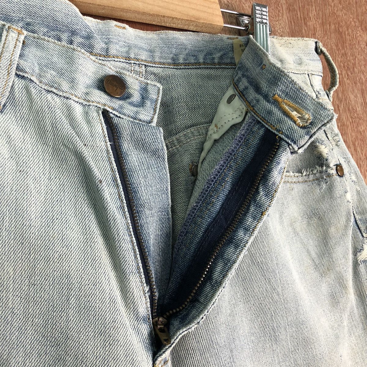 Vintage DLL Wrangler Vintage Light Blue Denim Pants #c263 Size US 30 / EU 46 - 7 Thumbnail