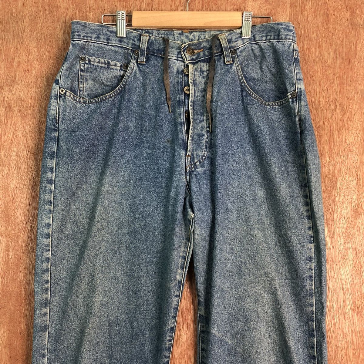 Vintage DLL Et Vois Blue Denim vintage france Jeans Pants #c224 Size US 31 - 2 Thumbnail