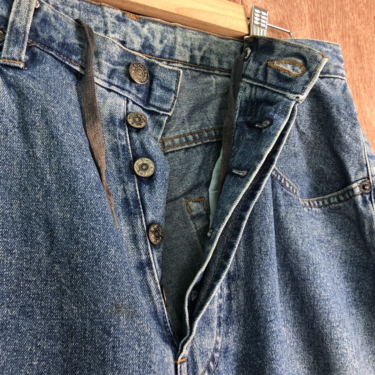 Vintage DLL Et Vois Blue Denim vintage france Jeans Pants #c224 Size US 31 - 5 Thumbnail