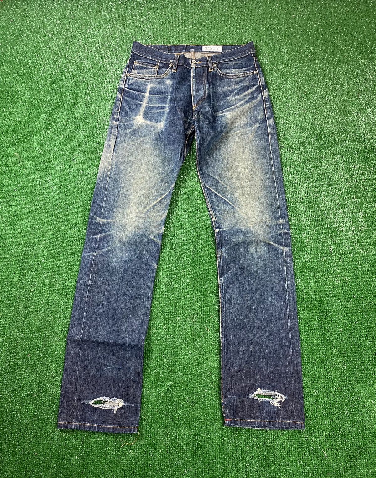 Gustin Gustin Slim Fit Raw Selvedge Denim Jeans Grailed