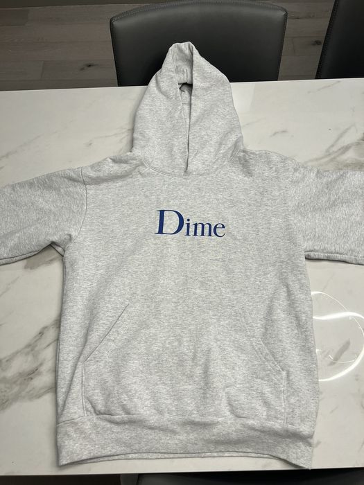 Dime Dime heather grey hoodie Grailed