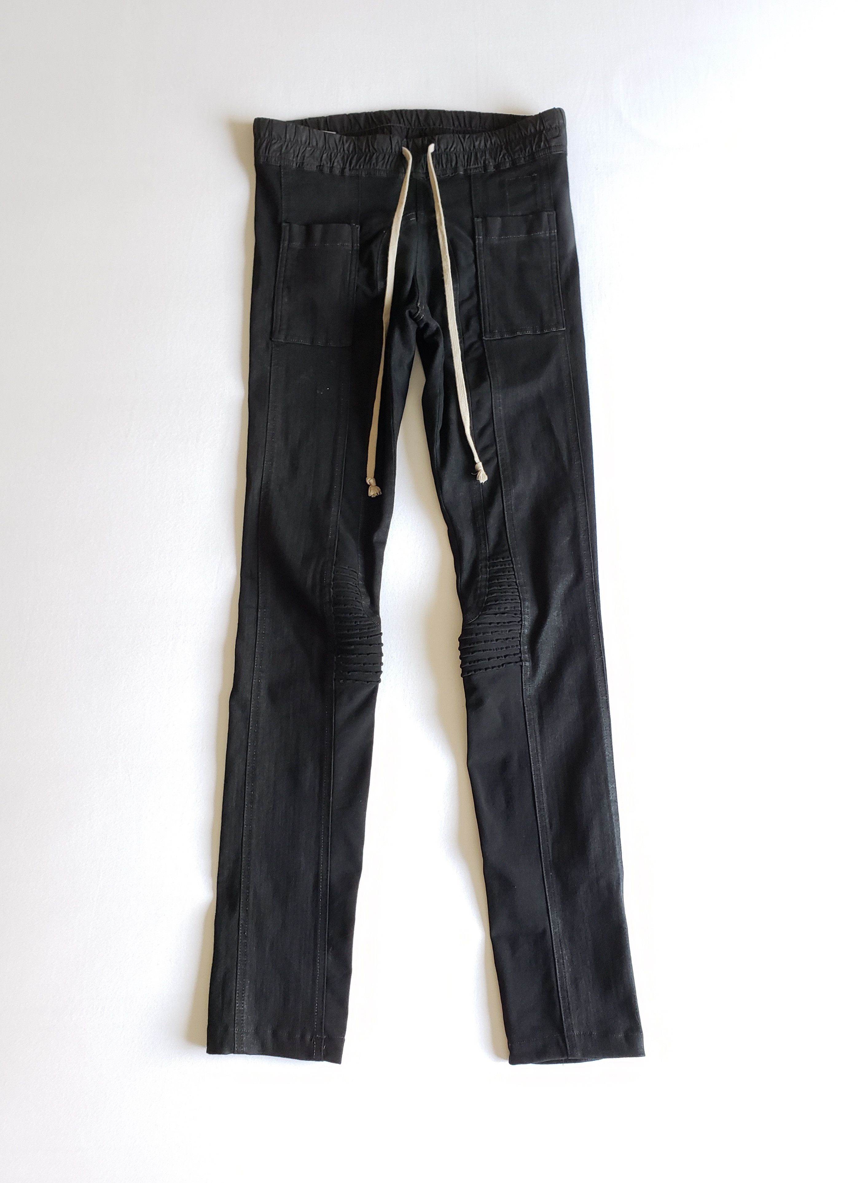 image of Rick Owens x Rick Owens Drkshdw Ro $750 Drawstring Memphis Jeans in Black, Women's (Size 27)