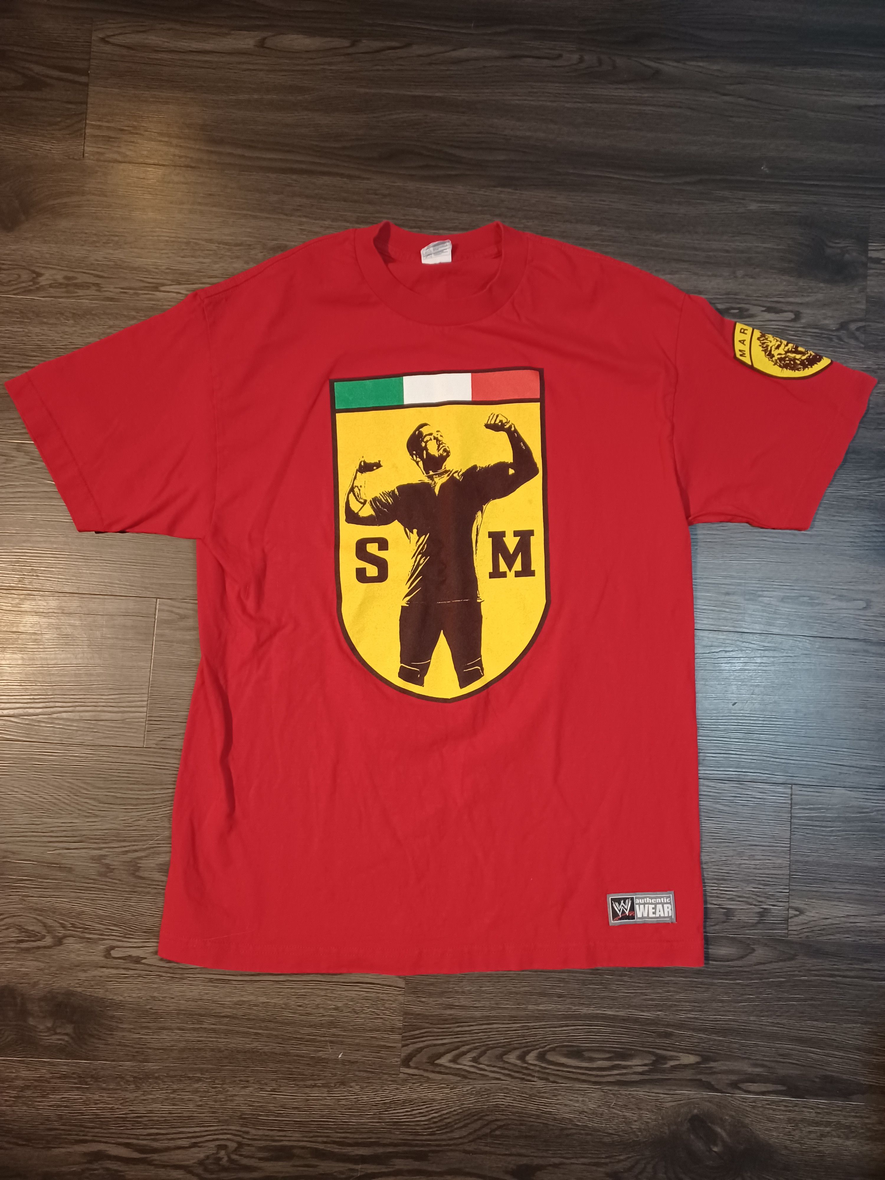 Gildan × Vintage × WWE Vintage Santino Marella Ferrari style jersey wwe wwf  | Grailed, image size:3000x4000
