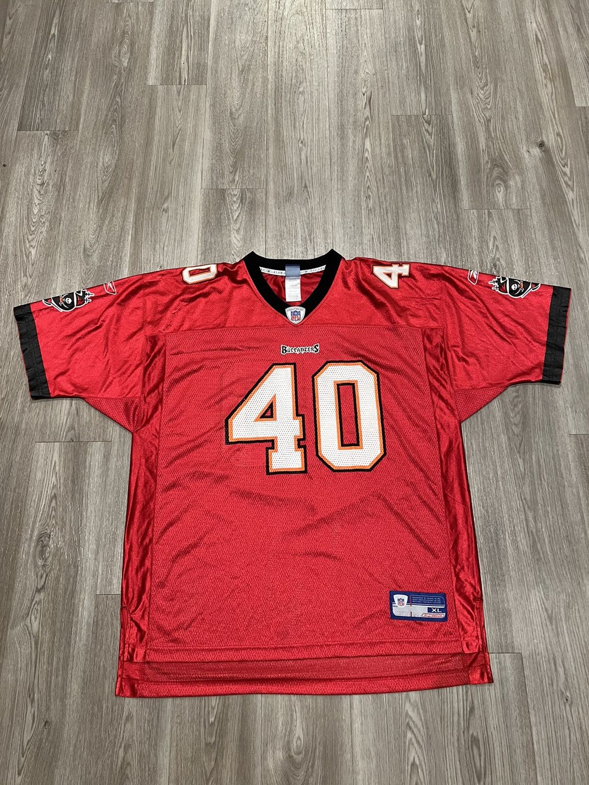 Vintage 90s Puma KEYSHAWN JOHNSON TAMPA BAY BUCCANEERS BUCCS NFL JERSEY 2XL  Red