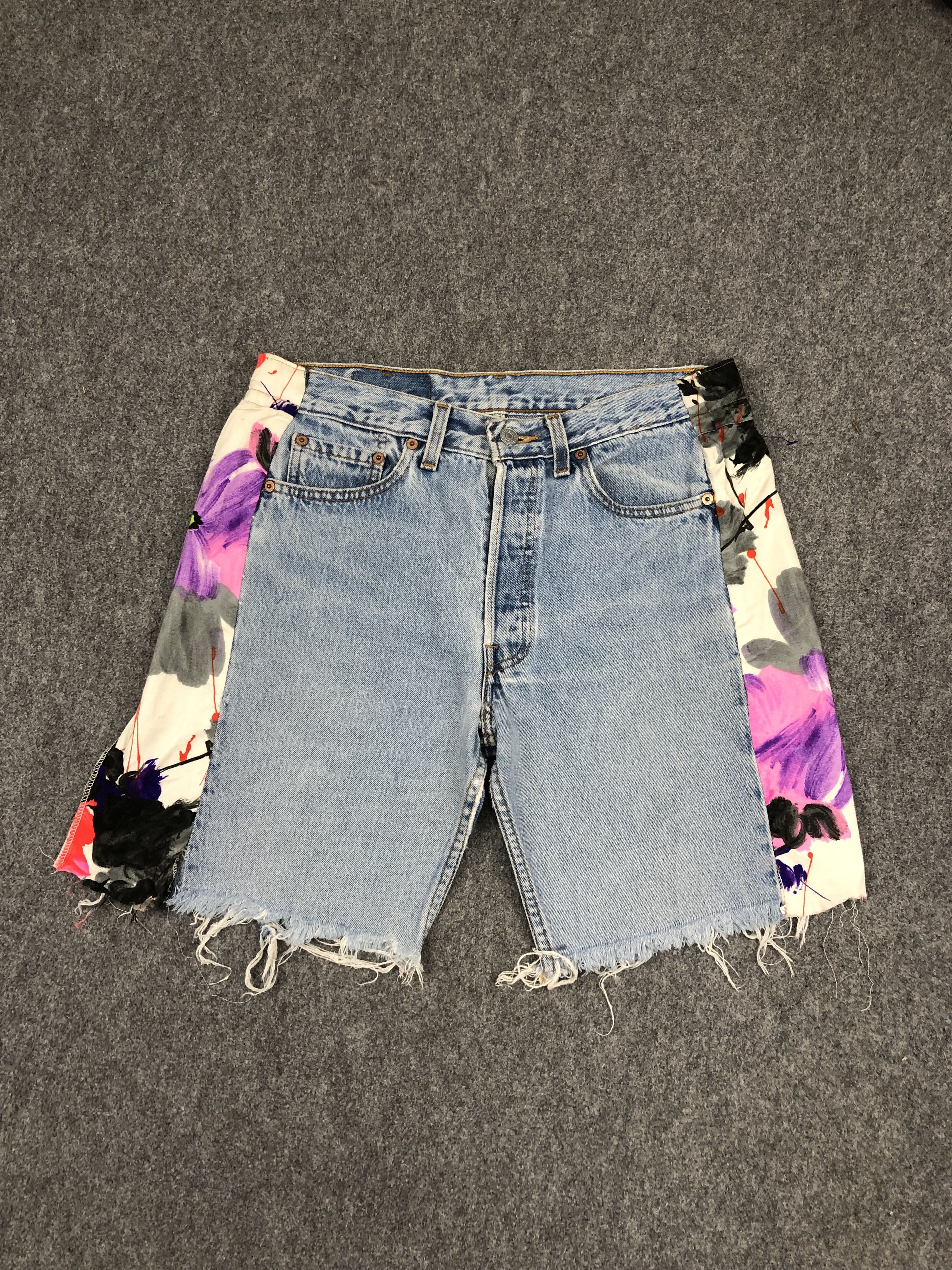 Levi's Cropped Jeans Vintage Levis 501 Light Wash 33x16 DP1348 Size US 33 - 1 Thumbnail