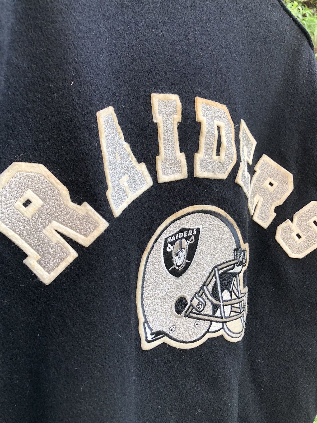 NFL × Vintage Vintage 80's Raiders Embroidered Varsity Jacket Size US L / EU 52-54 / 3 - 11 Thumbnail