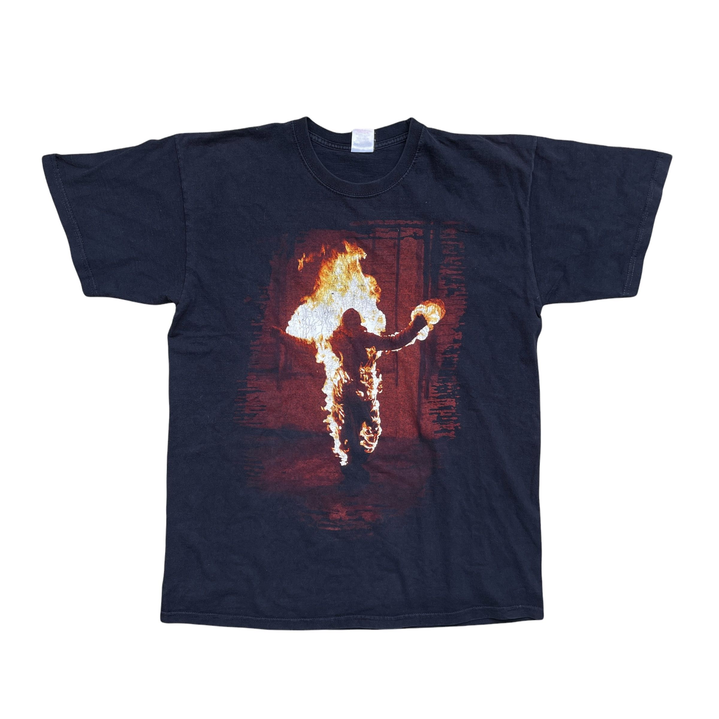 Fruit Of The Loom × Vintage Vintage Rammstein Burning Man Fire T