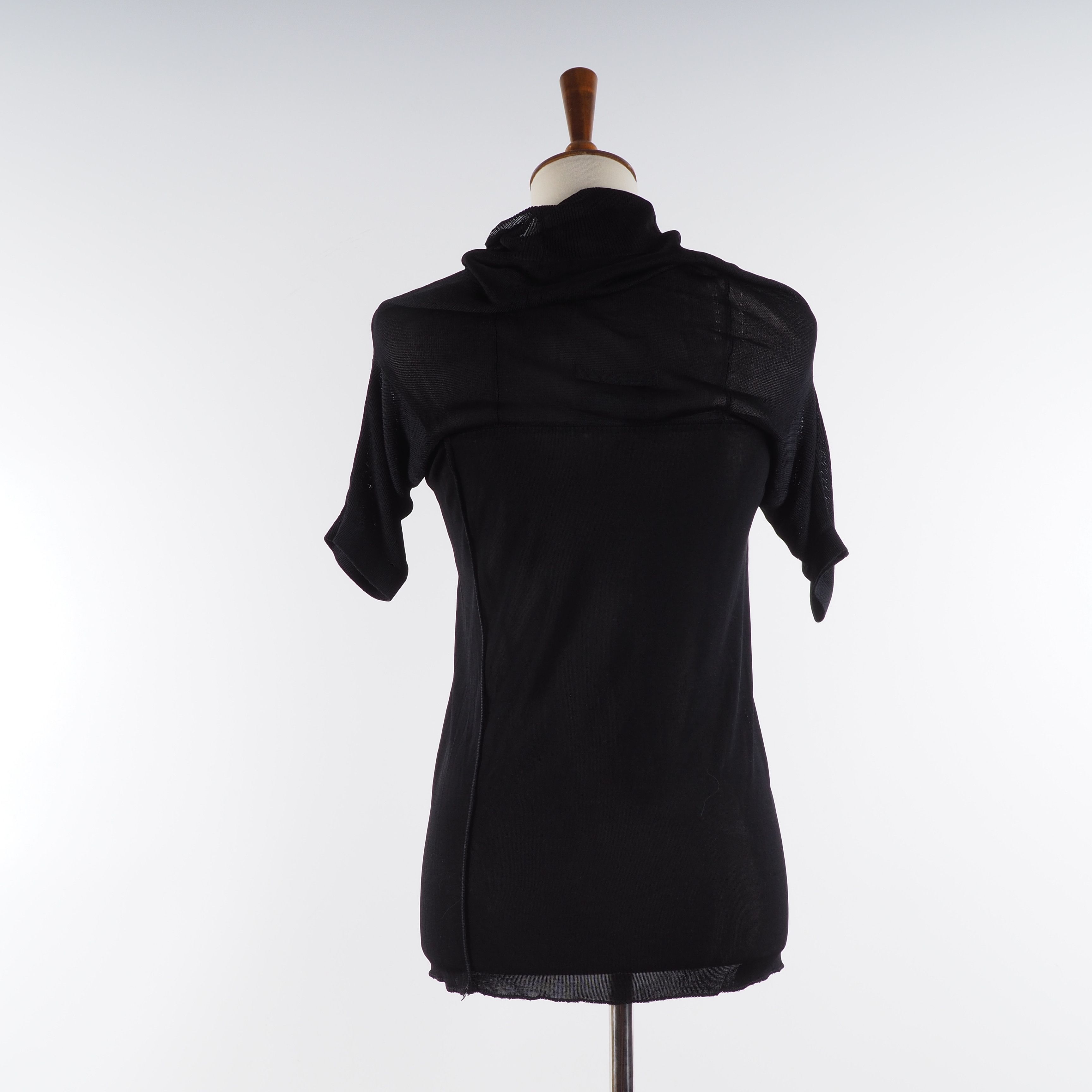Jean-Paul GAULTIER ブラウス　40 Jean Paul Gaultier Vintage Viscose Black Top Blouse 40