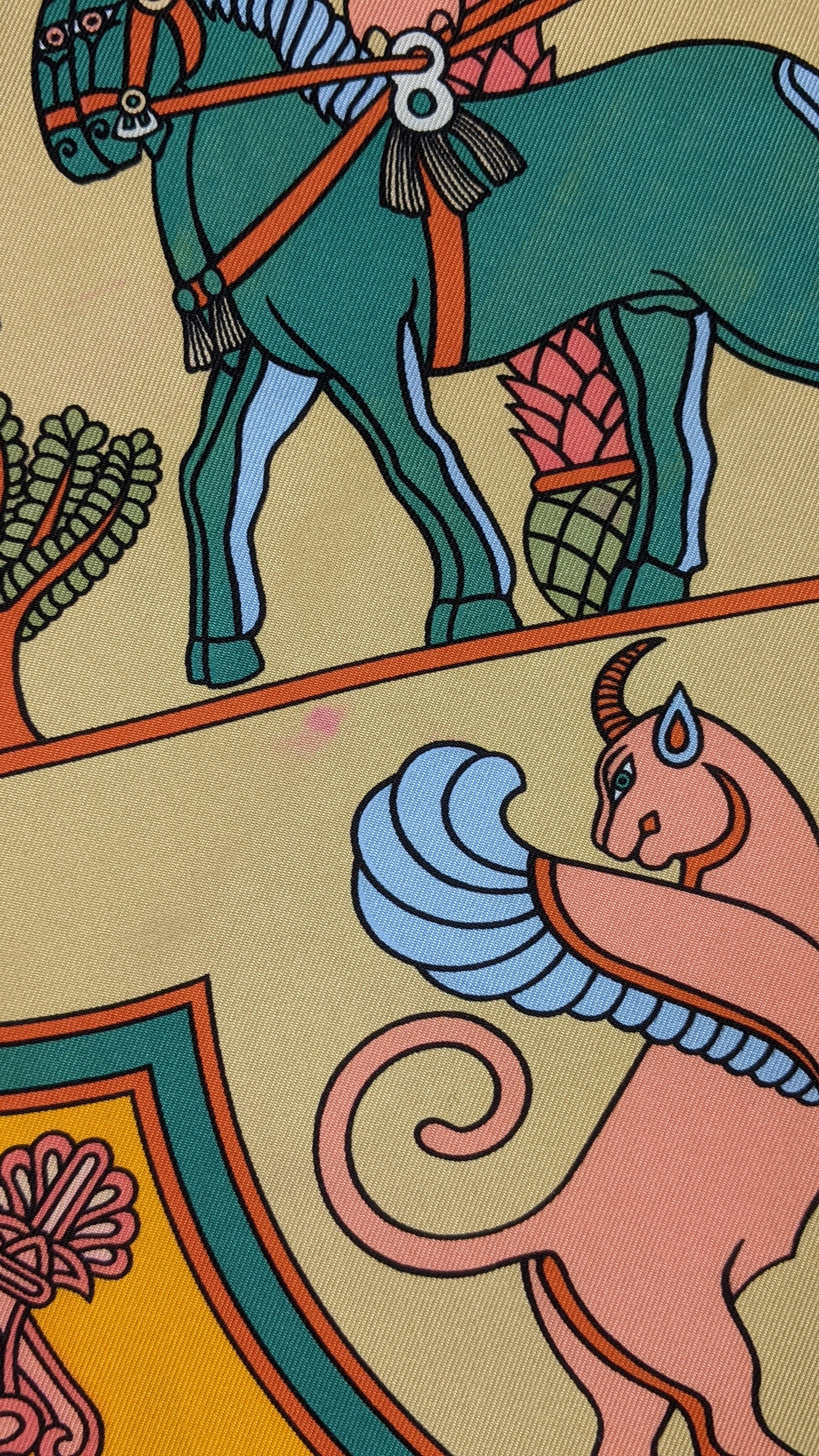 Hermes Hermes Persepolis by Sopniek Silk Scarf Size ONE SIZE - 6 Thumbnail
