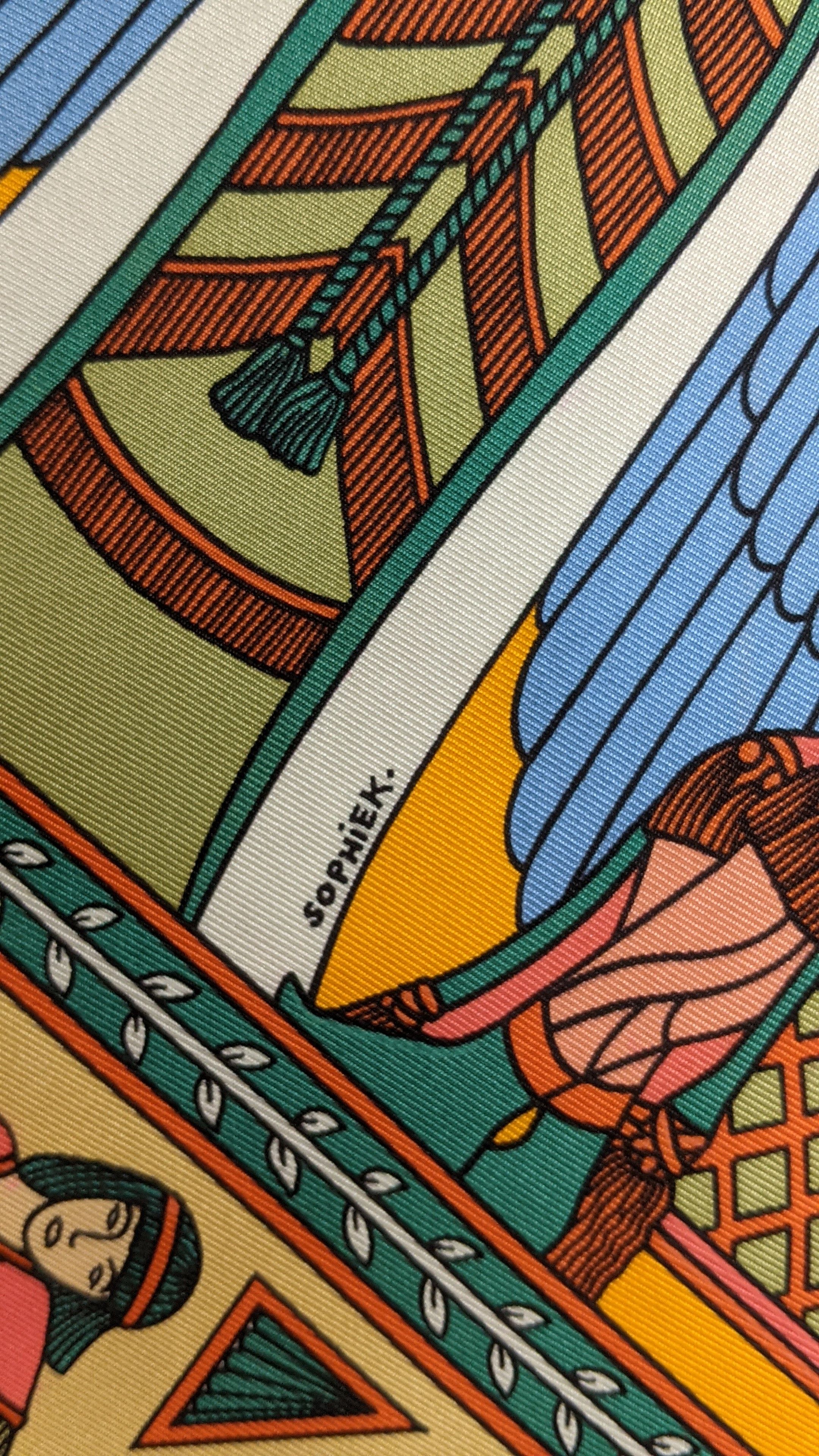Hermes Hermes Persepolis by Sopniek Silk Scarf Size ONE SIZE - 10 Thumbnail