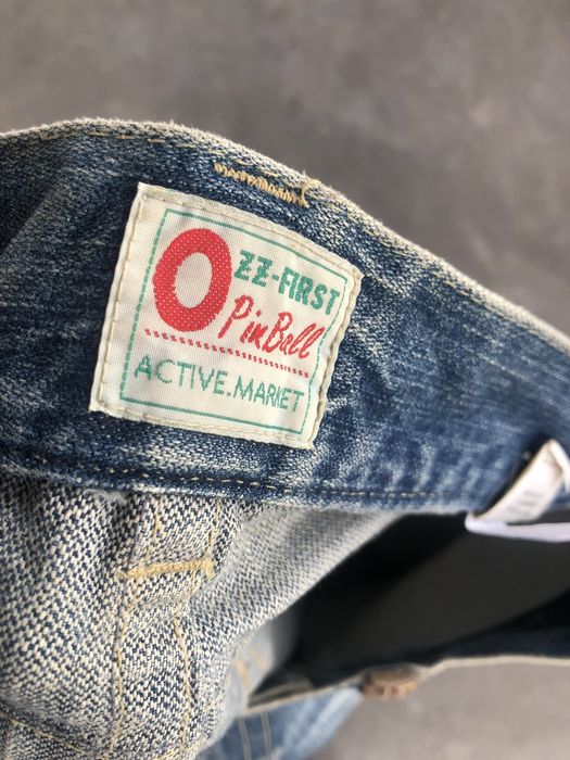 Rare ZZ First Pinball Active Market Distressed Denim | Grailed