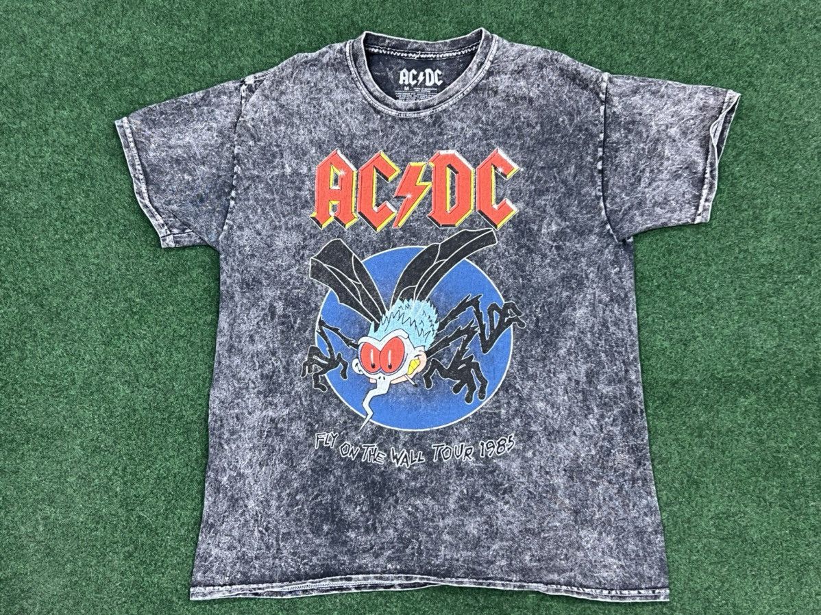 Ac/Dc × Band Tees × Rock Tees AC/DC Fly On The Wall Tour 1989 Double ...