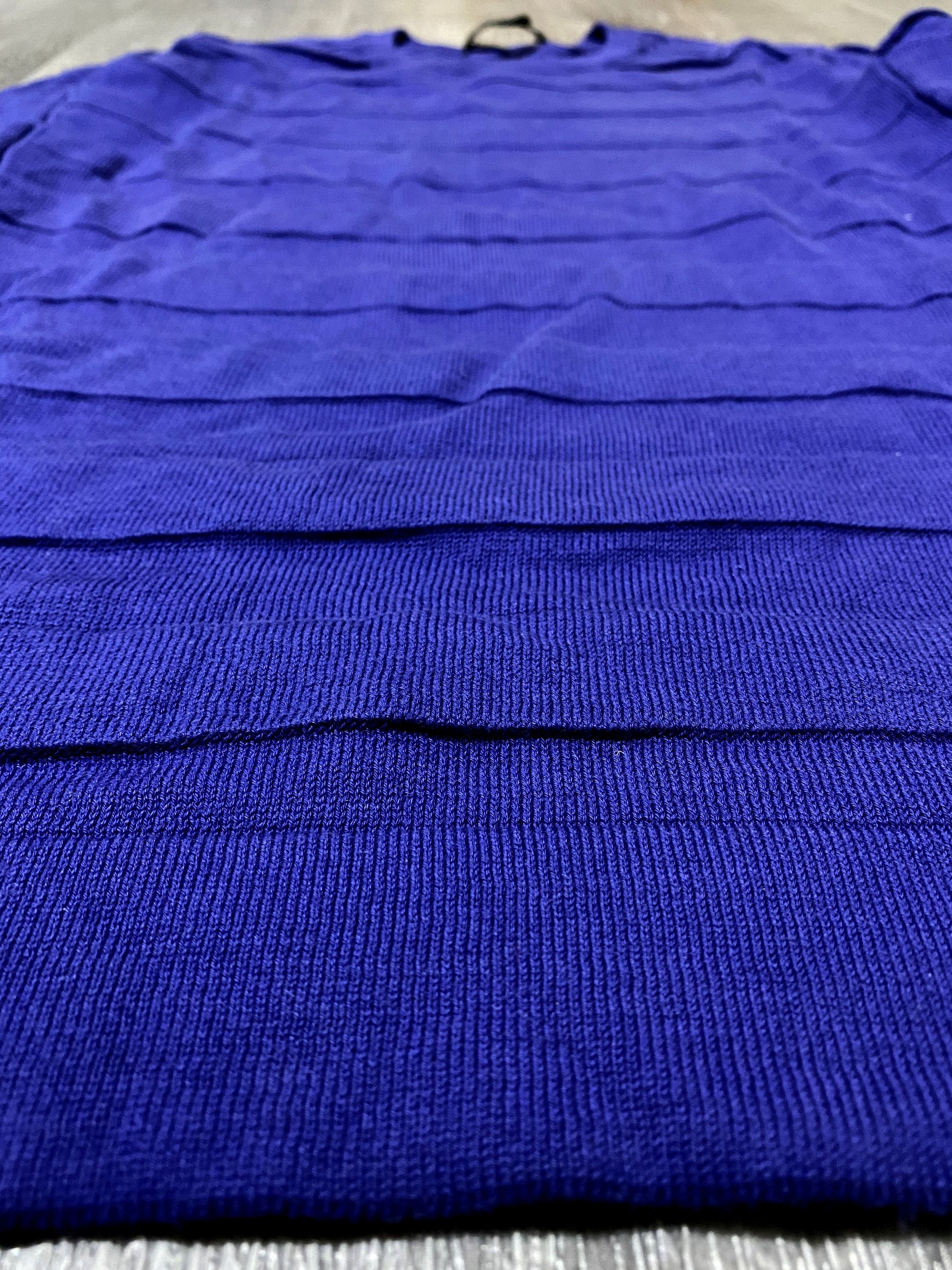 Marc Jacobs Marc Jacobs 3D stripe Effect Blue Cotton Sweater Size US S / EU 44-46 / 1 - 4 Thumbnail