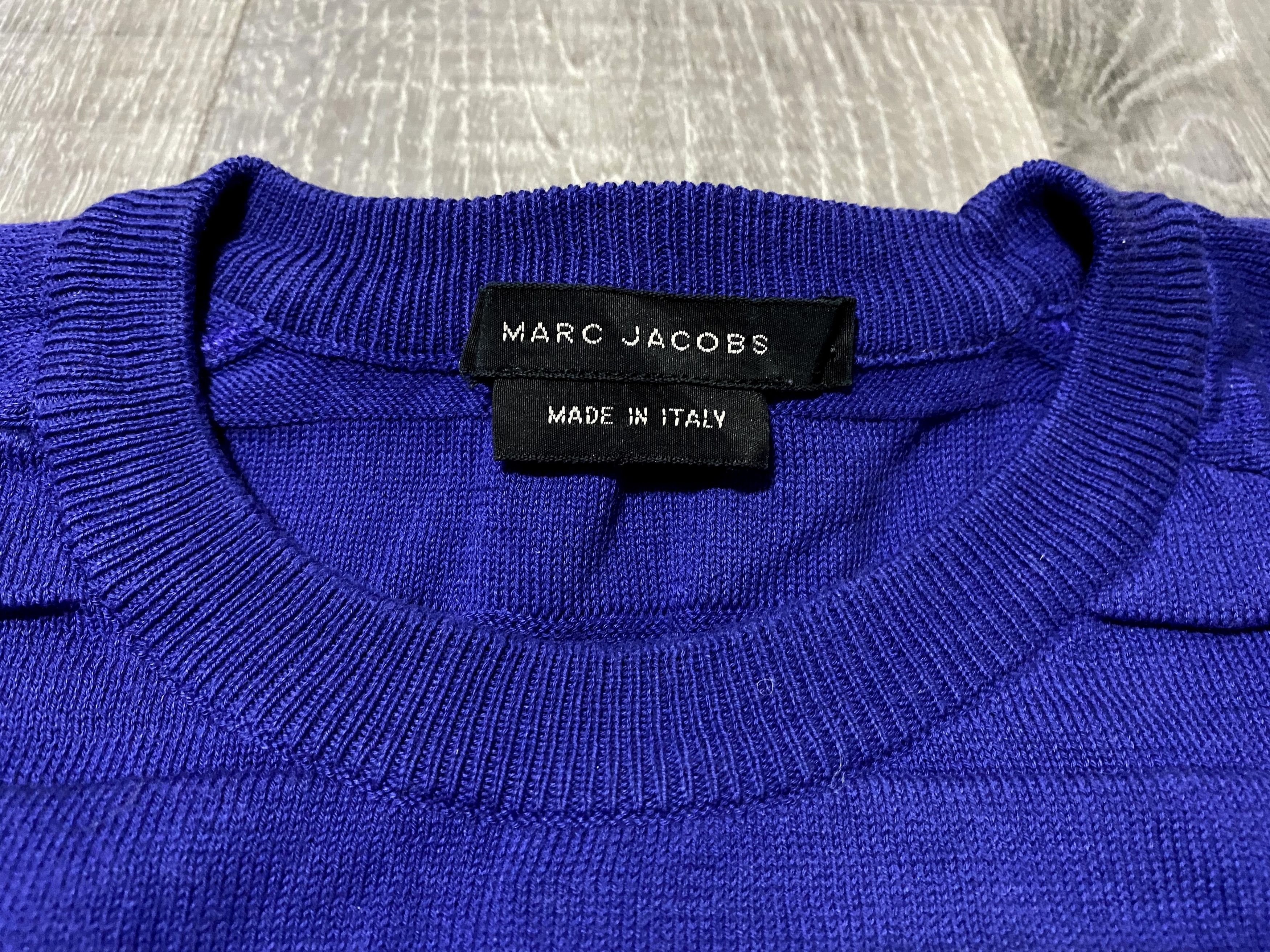 Marc Jacobs Marc Jacobs 3D stripe Effect Blue Cotton Sweater Size US S / EU 44-46 / 1 - 5 Thumbnail