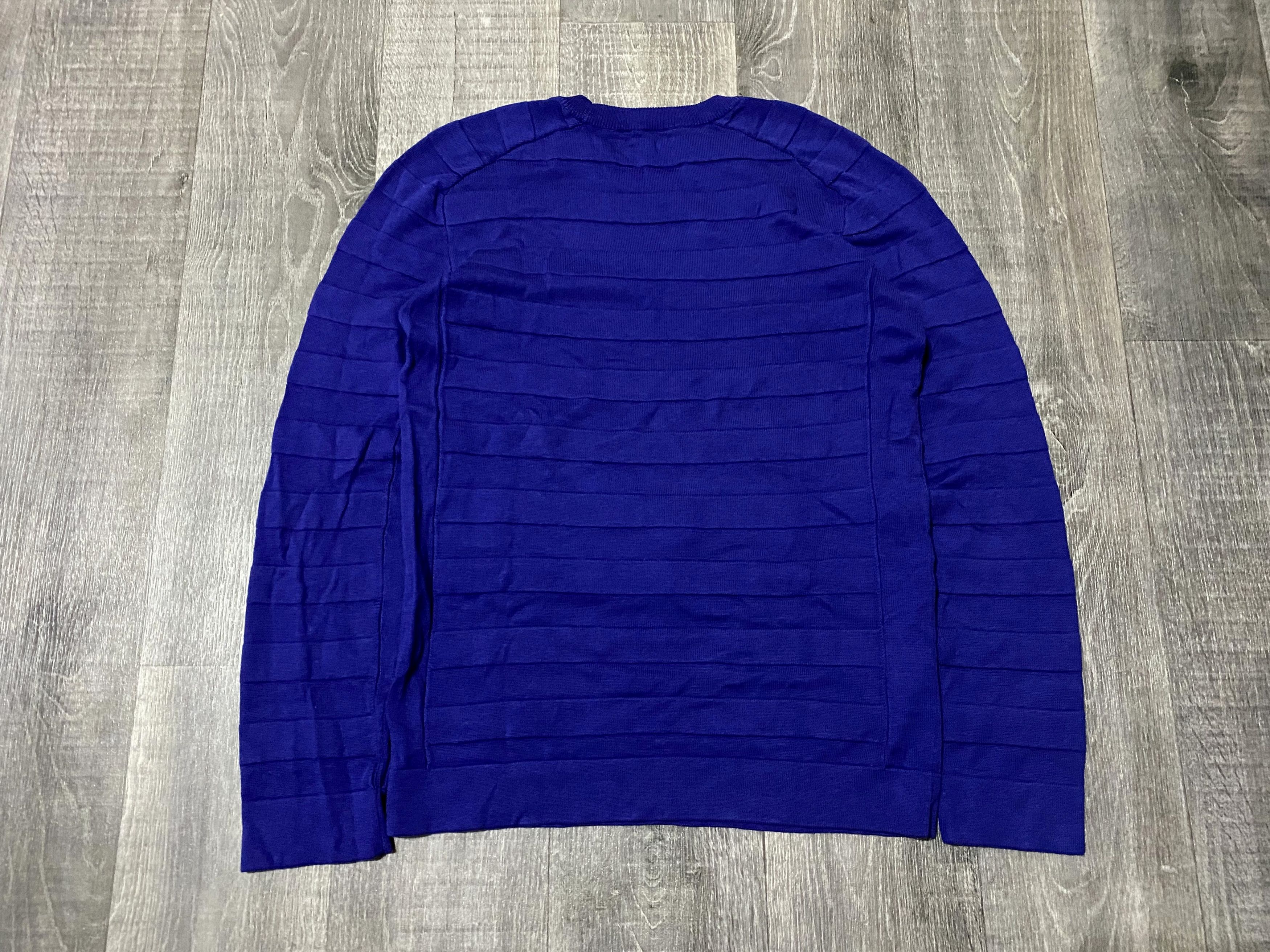 Marc Jacobs Marc Jacobs 3D stripe Effect Blue Cotton Sweater Size US S / EU 44-46 / 1 - 3 Thumbnail