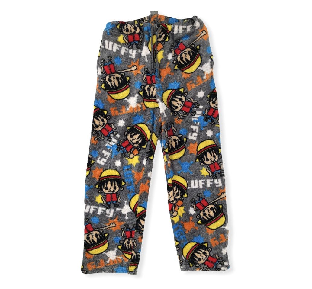 Anime × One Piece × Vintage VINTAGE MONKEY D LUFFY ONE PIECE FULLPRINT FLEECE PANTS Size US 30 / EU 46 - 1 Thumbnail