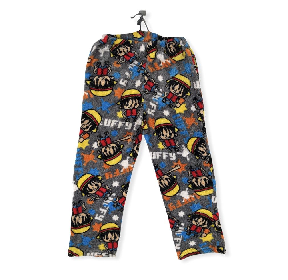Anime × One Piece × Vintage VINTAGE MONKEY D LUFFY ONE PIECE FULLPRINT FLEECE PANTS Size US 30 / EU 46 - 2 Thumbnail