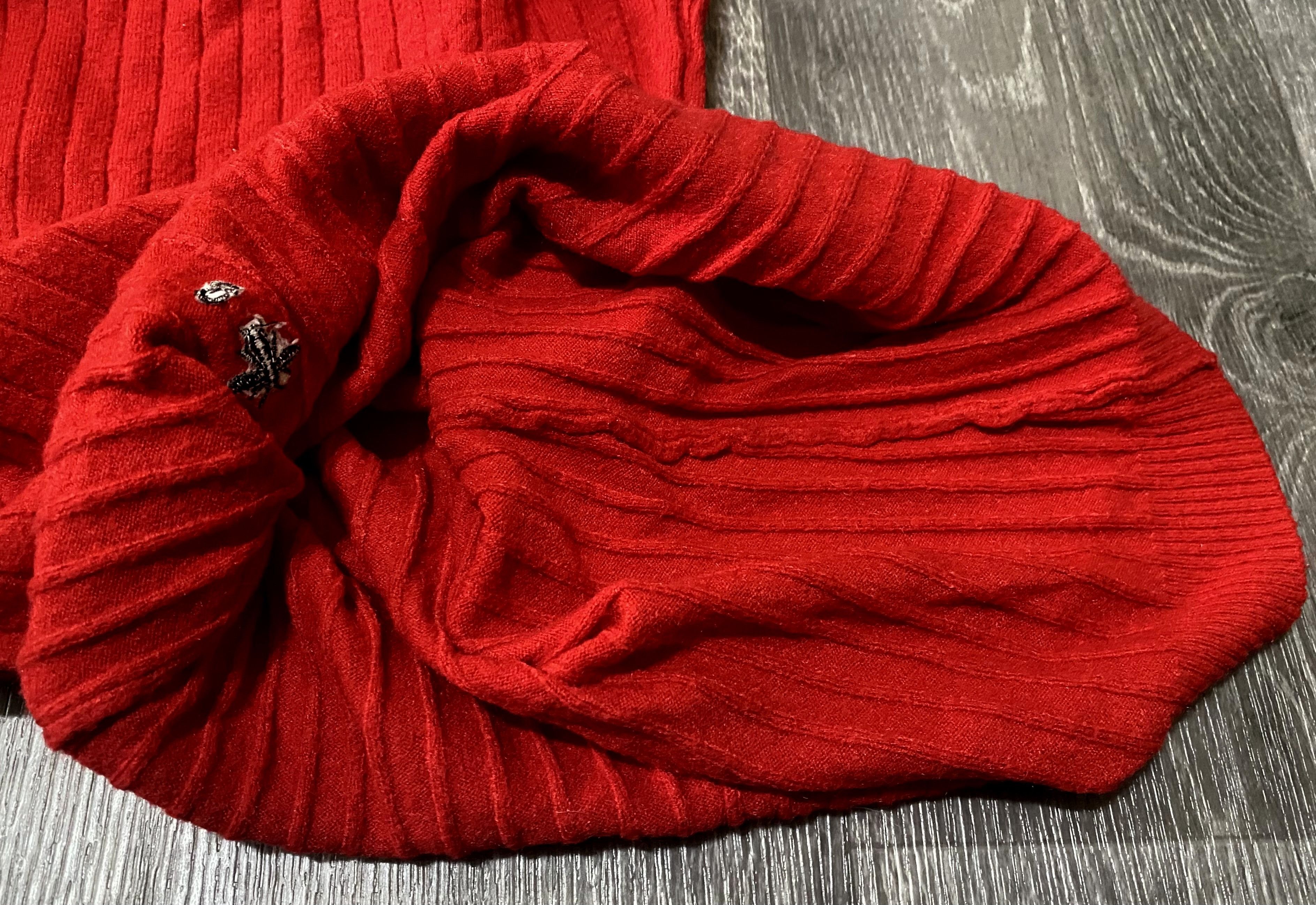 Dior Women's Christian Dior Vintage Red Turtleneck Sweater Size S / US 4 / IT 40 - 9 Thumbnail
