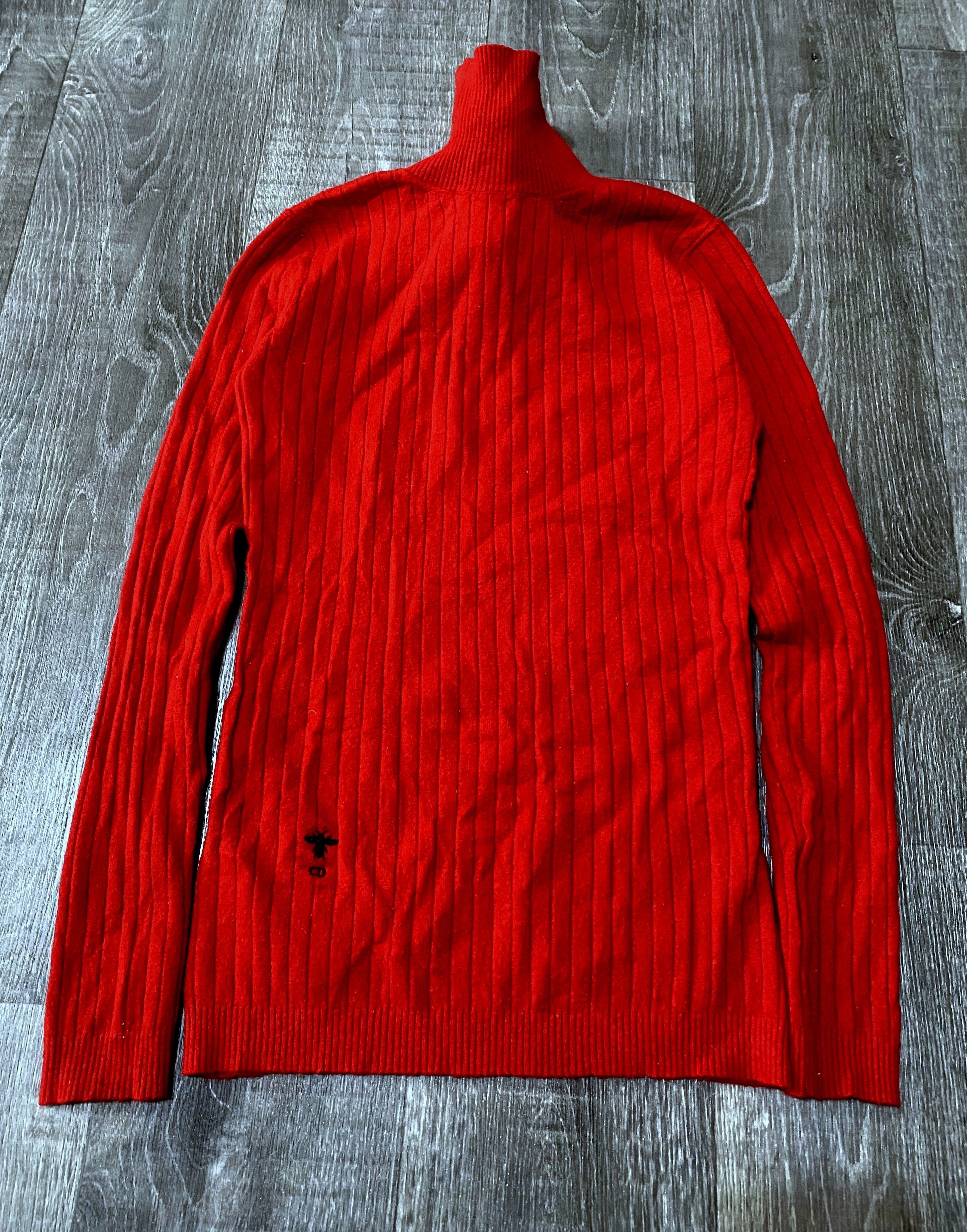 Dior Women's Christian Dior Vintage Red Turtleneck Sweater Size S / US 4 / IT 40 - 3 Thumbnail