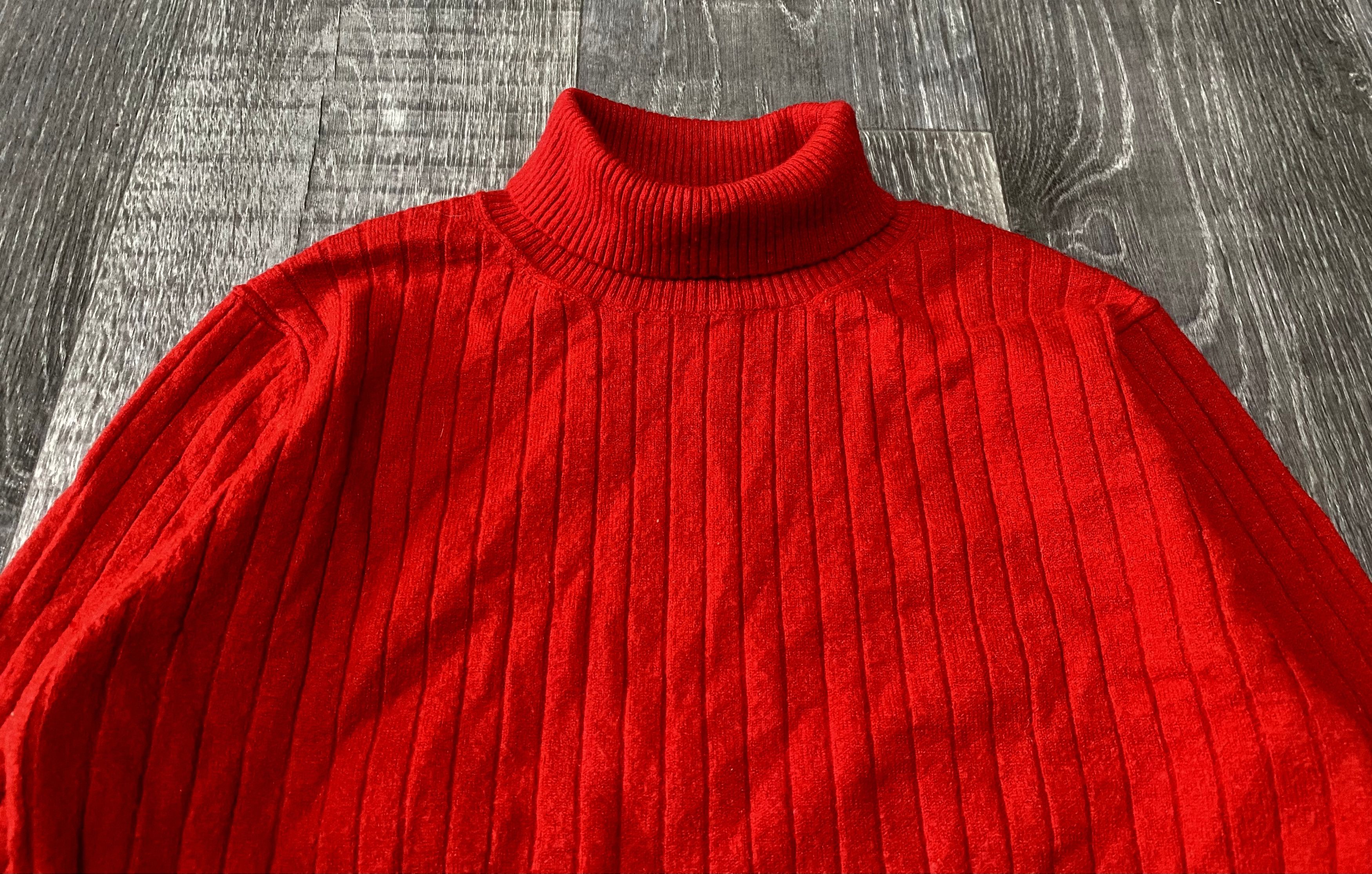 Dior Women's Christian Dior Vintage Red Turtleneck Sweater Size S / US 4 / IT 40 - 5 Thumbnail