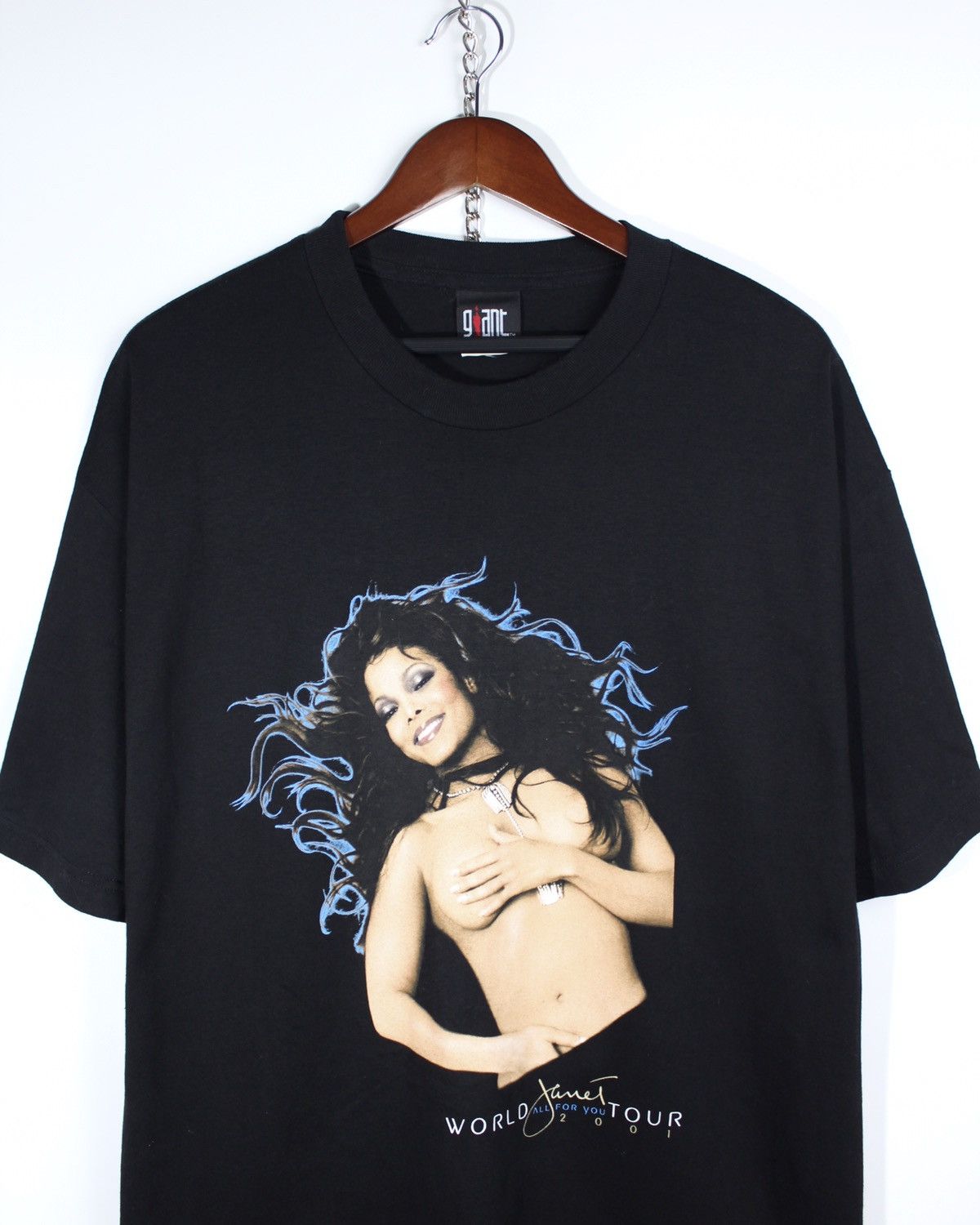 Band Tees × Giant × Vintage Vintage Janet Jackson Tee 2001 Concert Tour All For You Size US XL / EU 56 / 4 - 2 Thumbnail
