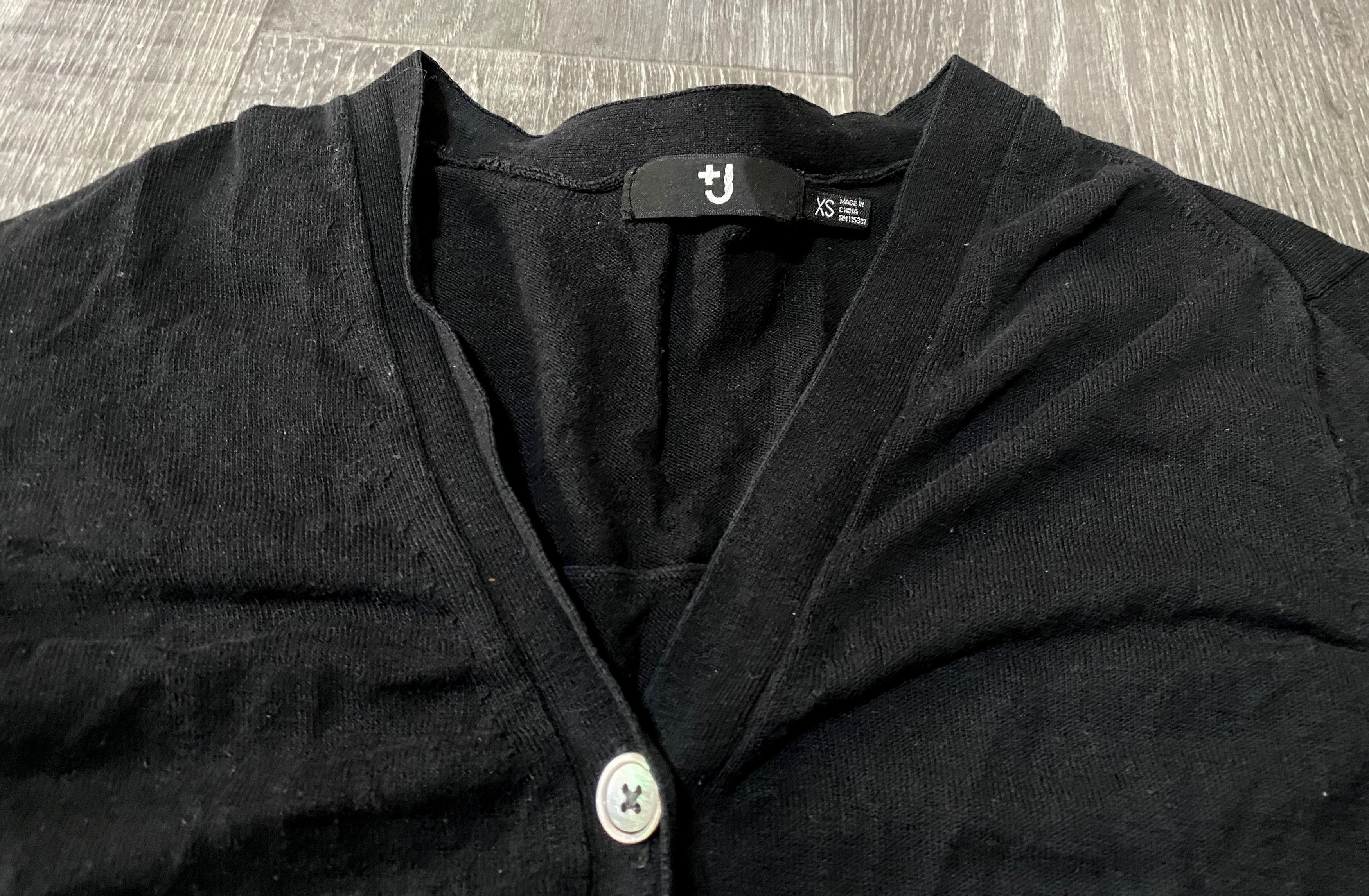 Jil Sander × Uniqlo Jil Sander Uniqlo Black Silk Cotton Button Cardigan Sweater Size US XS / EU 42 / 0 - 5 Thumbnail