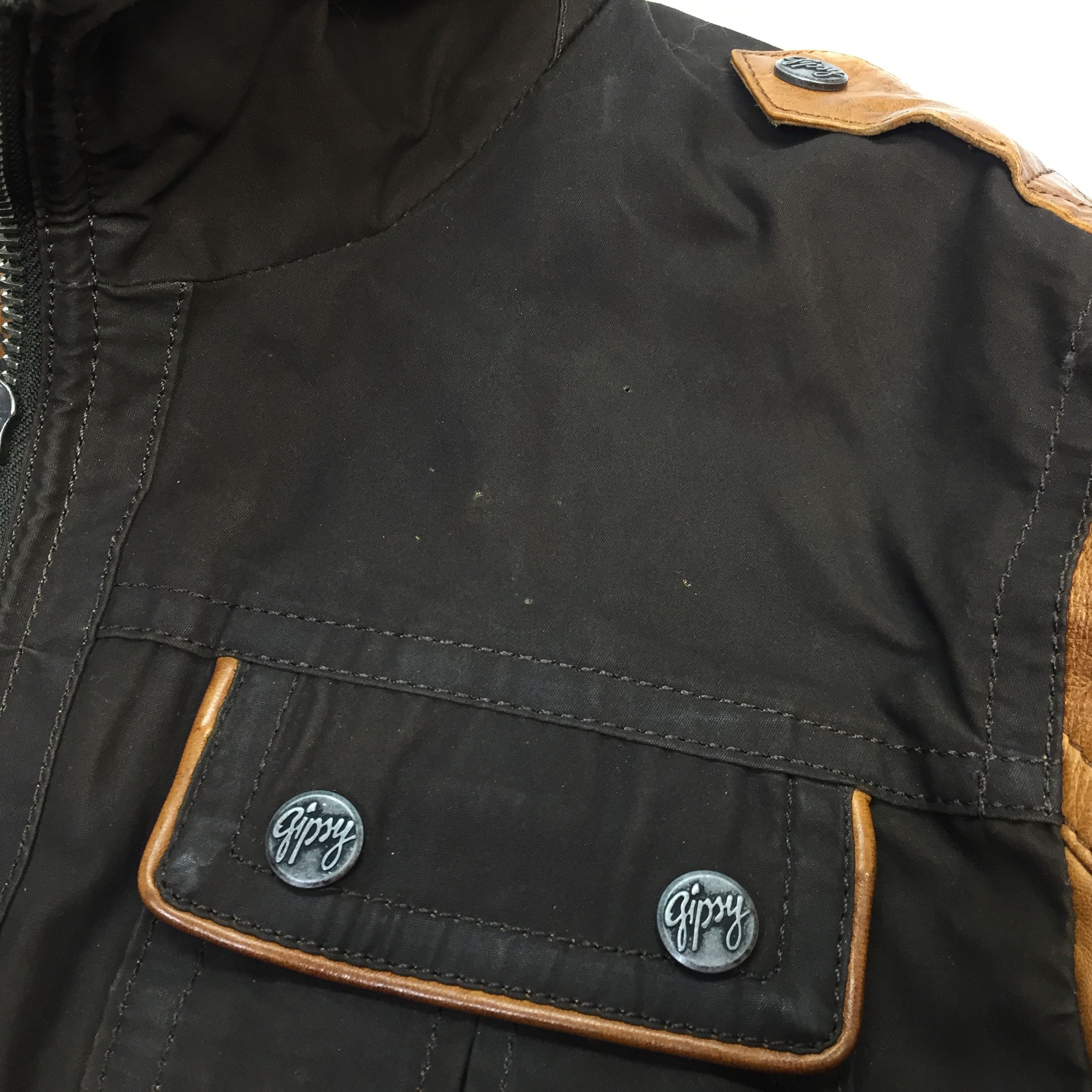 Gypsy Gipsy Wax Leather vintage Jacket Size US L / EU 52-54 / 3 - 7 Thumbnail