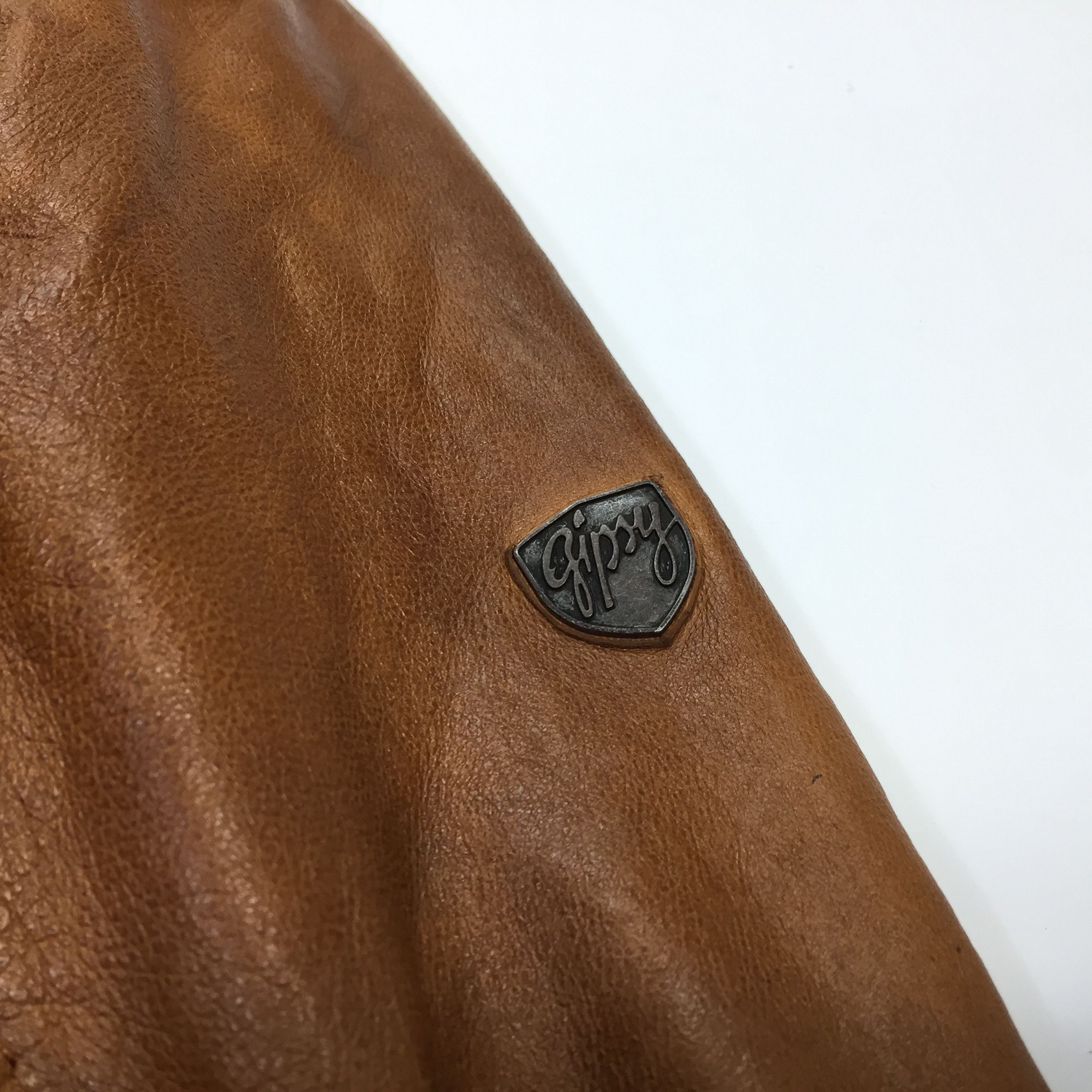 Gypsy Gipsy Wax Leather vintage Jacket Size US L / EU 52-54 / 3 - 8 Thumbnail