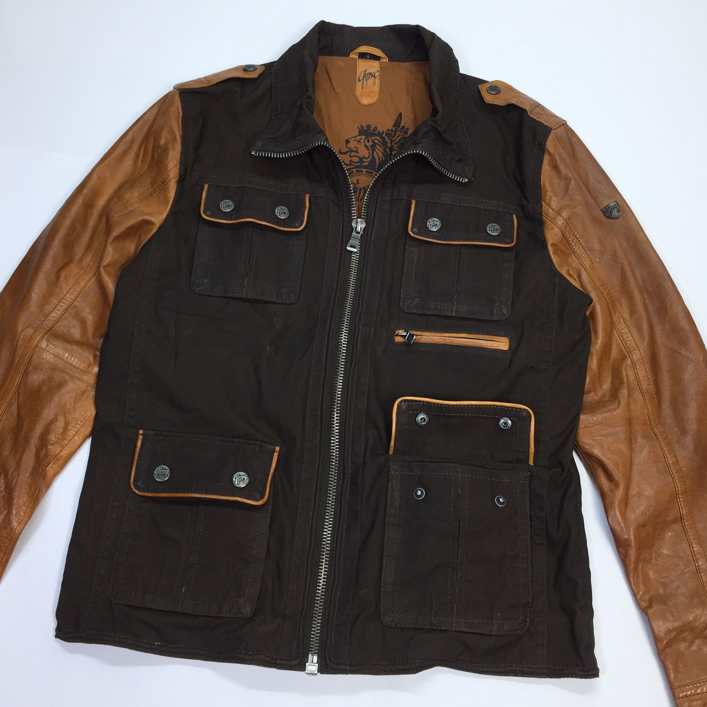 Gypsy Gipsy Wax Leather vintage Jacket Size US L / EU 52-54 / 3 - 2 Thumbnail