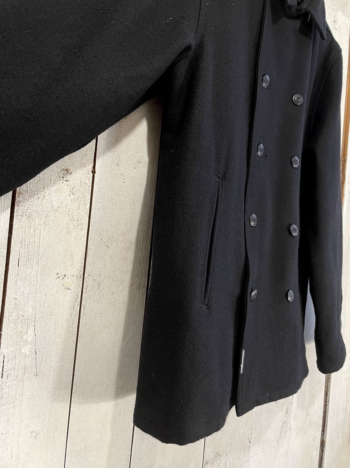 The Hundreds The Hundreds Black Wool Double Brested Big Logo Coat Size US L / EU 52-54 / 3 - 6 Thumbnail
