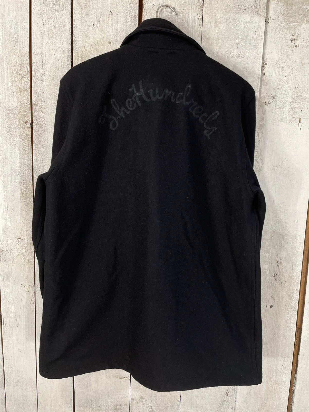 The Hundreds The Hundreds Black Wool Double Brested Big Logo Coat Size US L / EU 52-54 / 3 - 8 Thumbnail