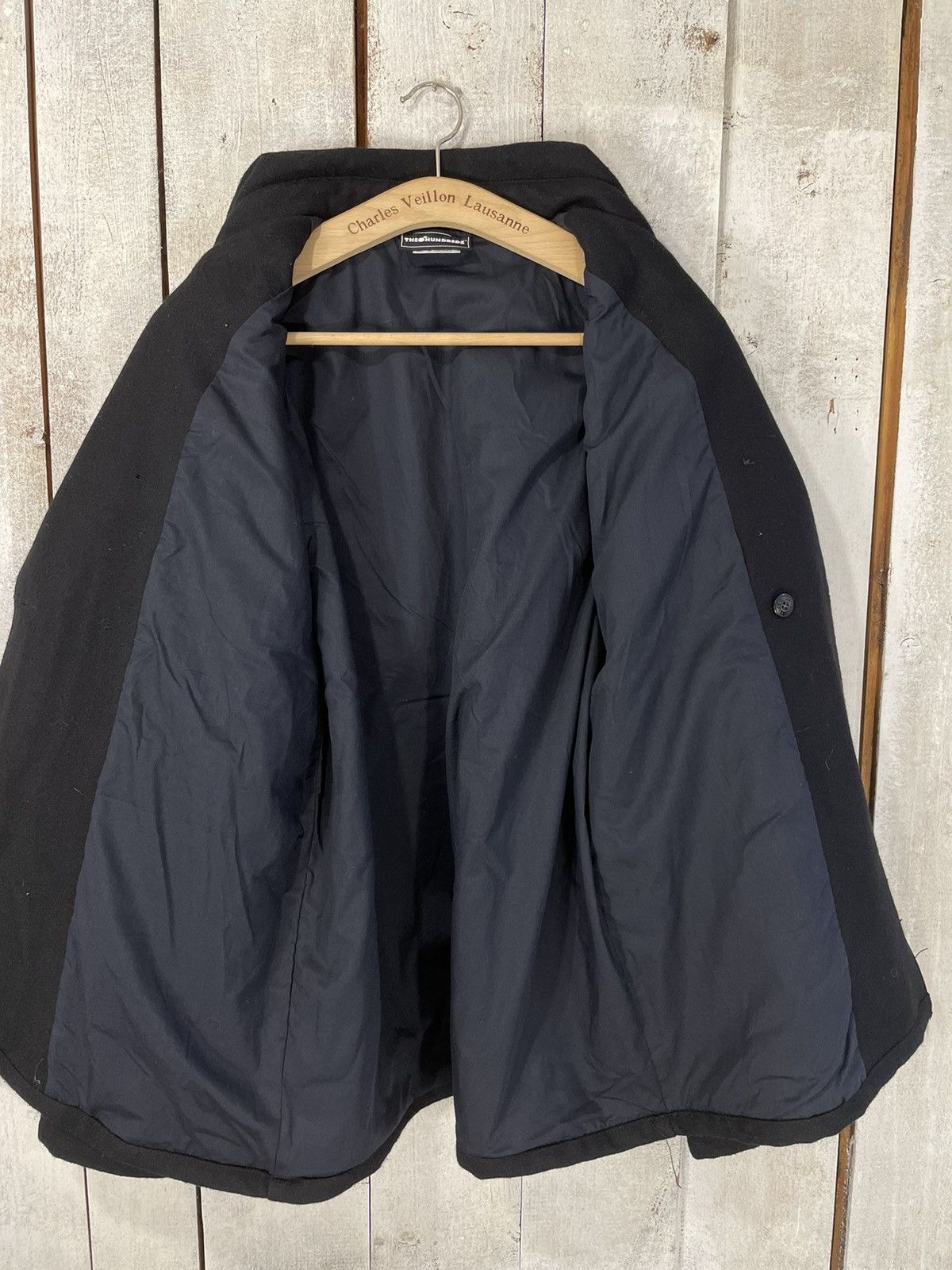 The Hundreds The Hundreds Black Wool Double Brested Big Logo Coat Size US L / EU 52-54 / 3 - 11 Thumbnail
