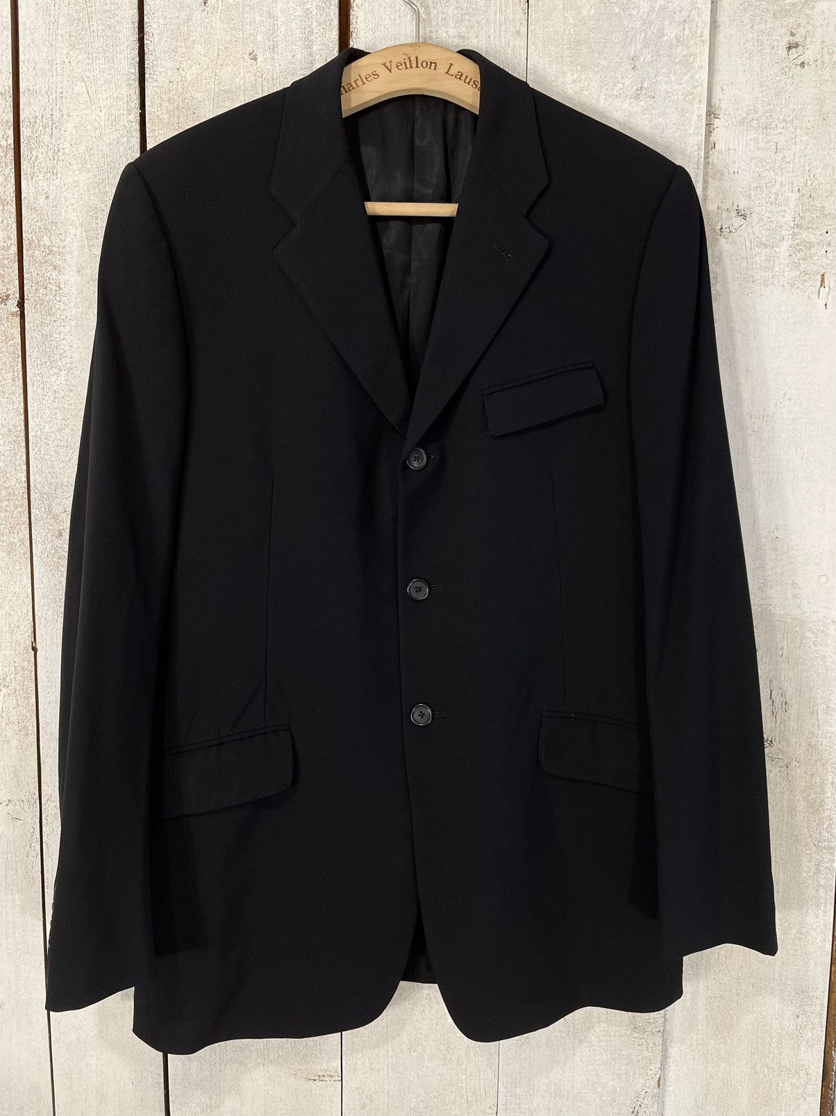 Prada Prada Milano Black Wool Blazer Jacket Made in Italy Size 50R - 3 Thumbnail