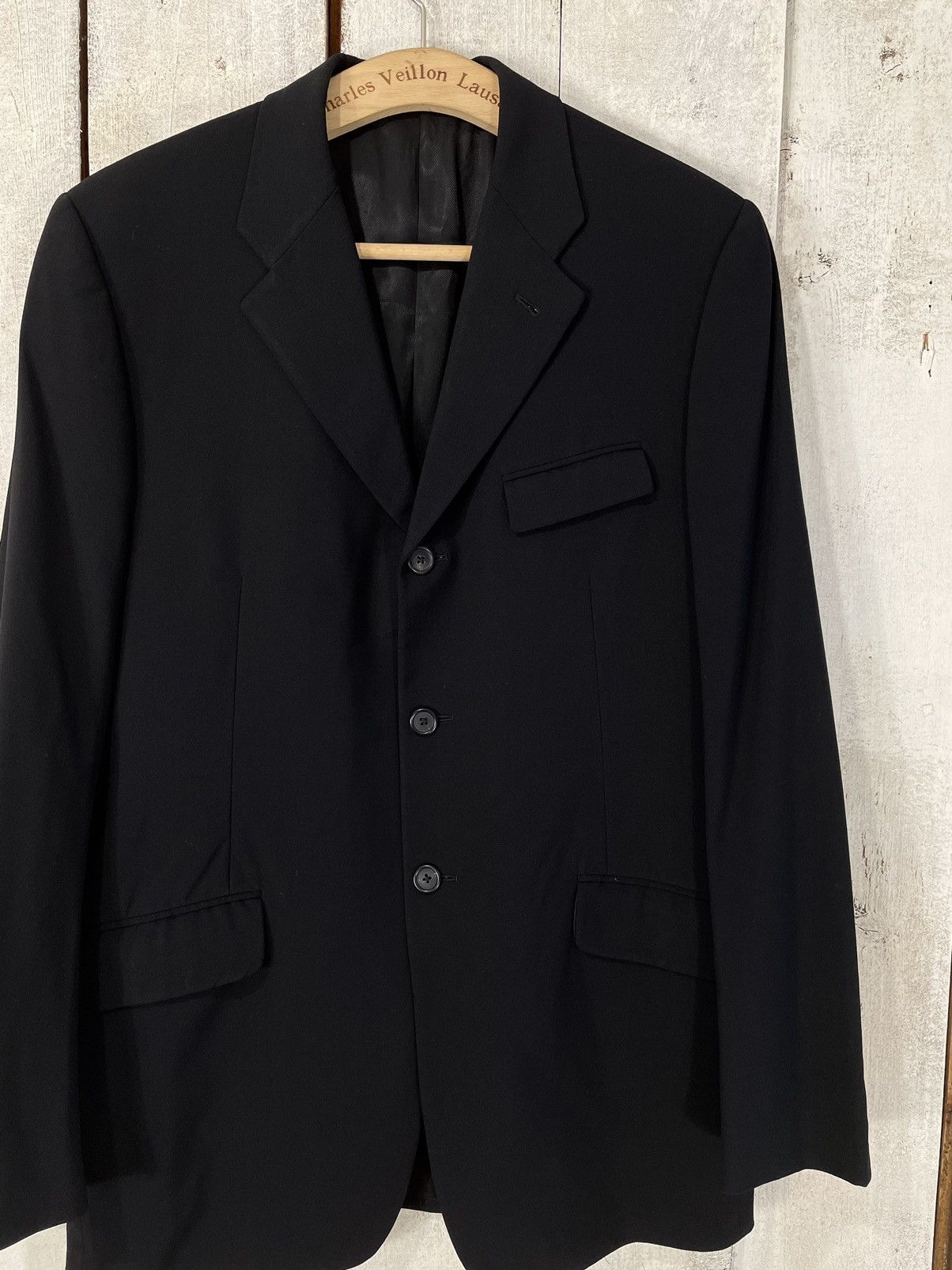 Prada Prada Milano Black Wool Blazer Jacket Made in Italy Size 50R - 1 Thumbnail